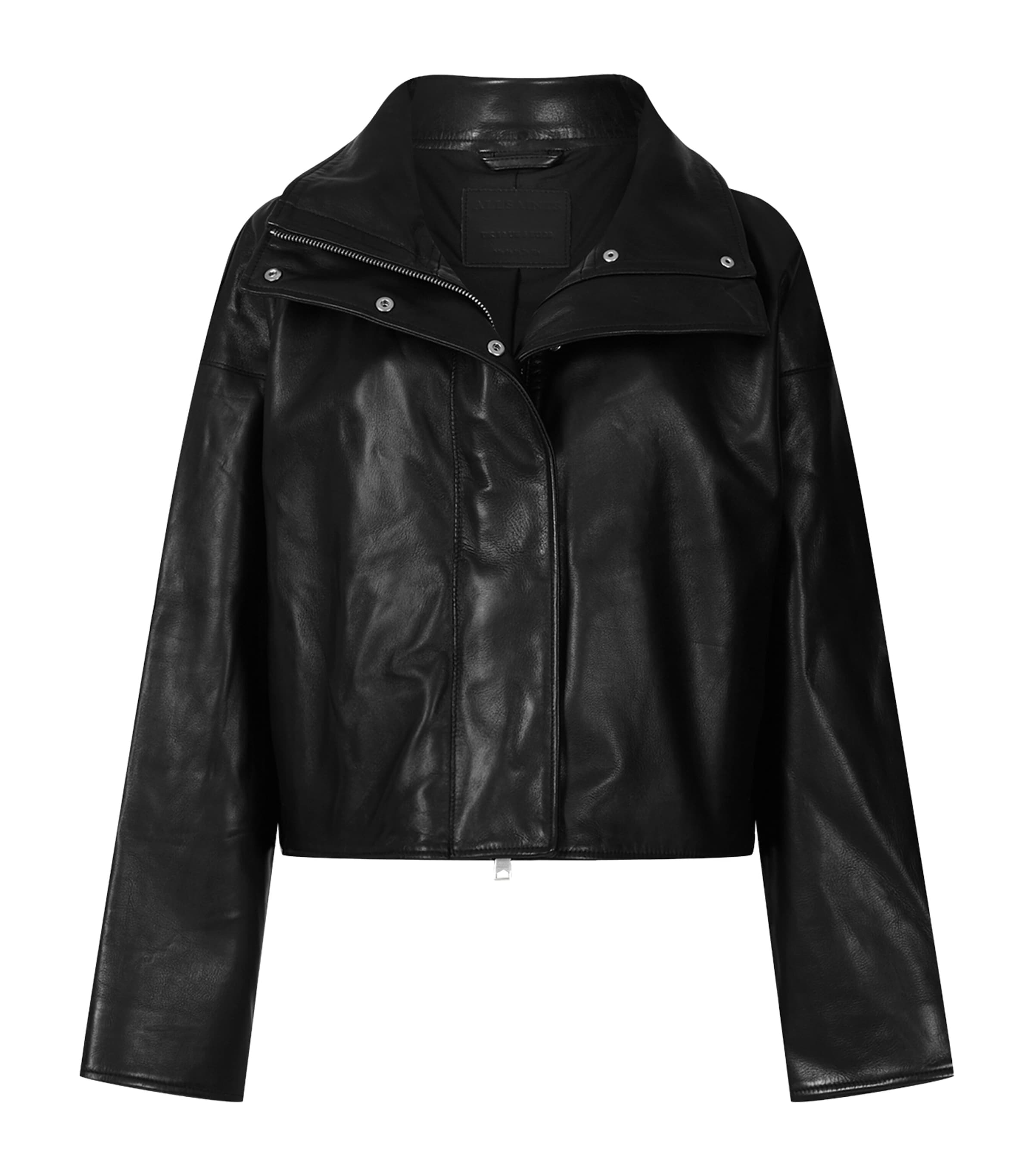 Allsaints Ryder Leather Jacket In Black