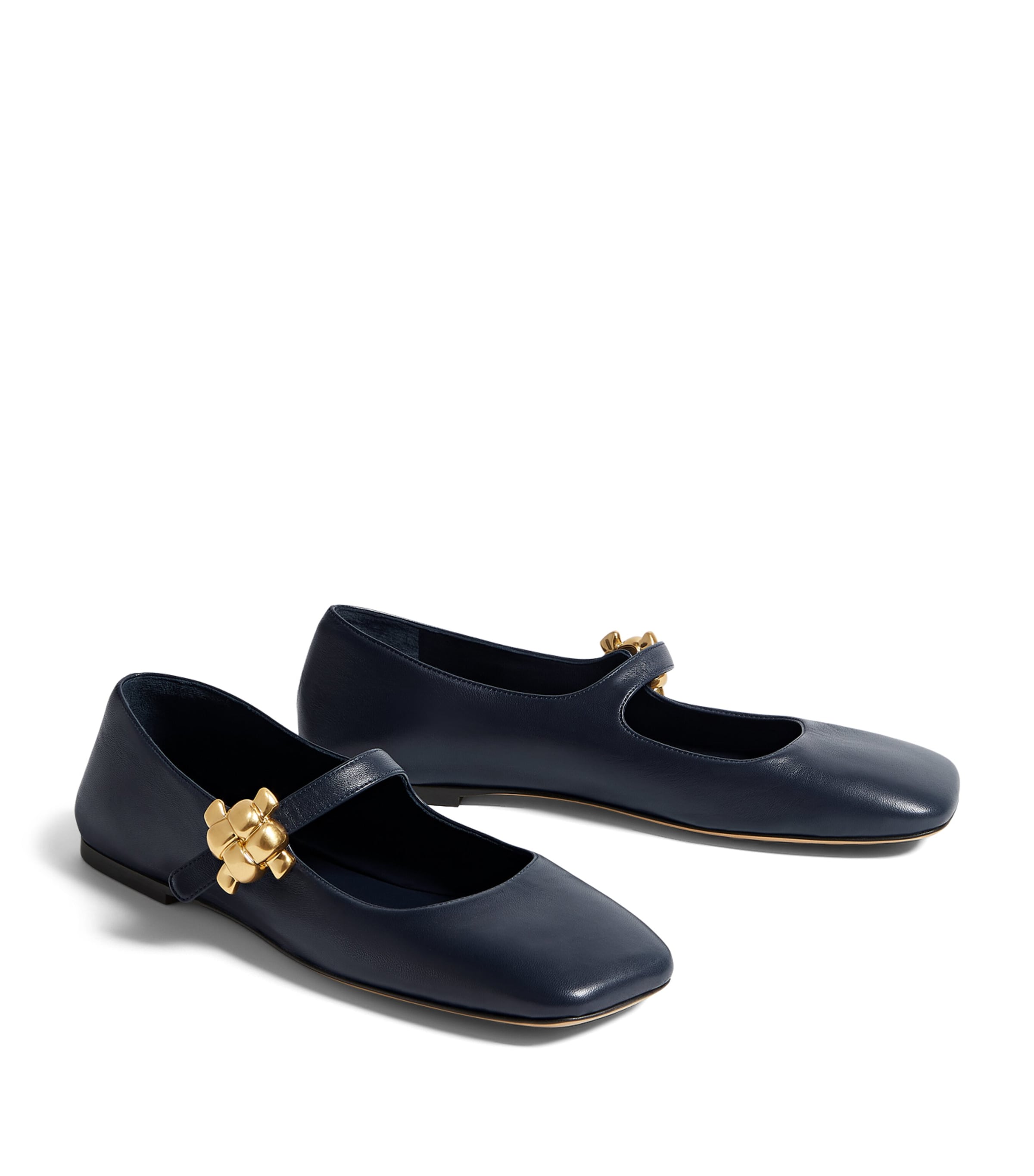 Bottega Veneta Leather Buckle Ballet Flats Image 1