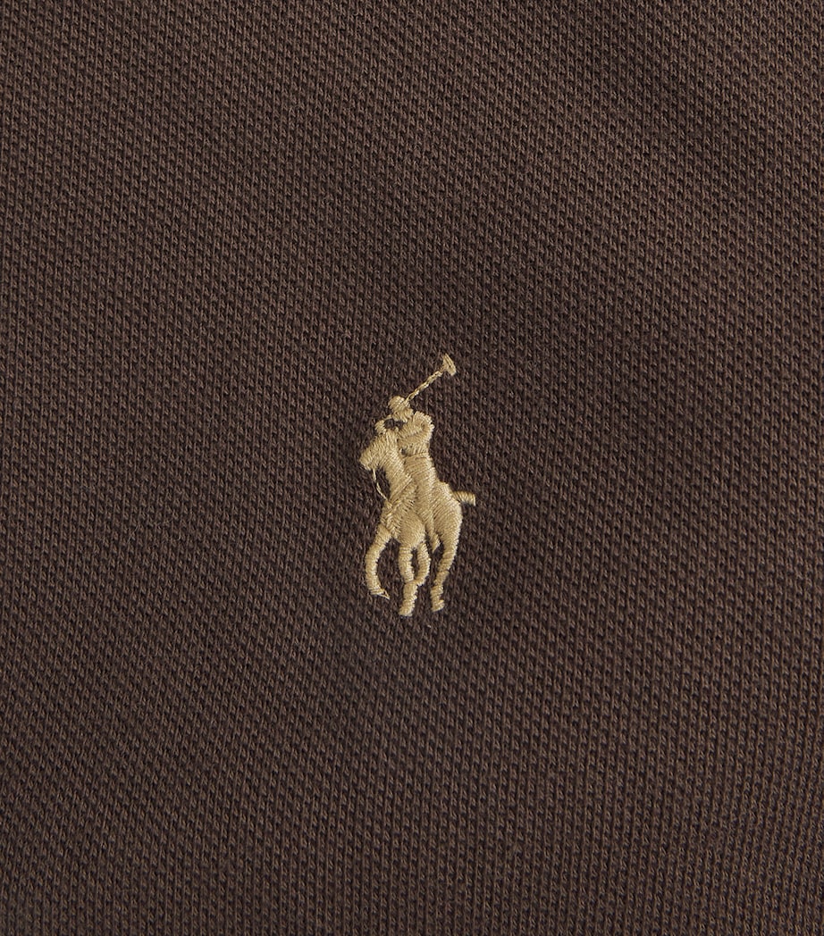 Polo Ralph Lauren Mens Cotton Mesh Custom-Fit Polo Shirt Nutmeg Image 6