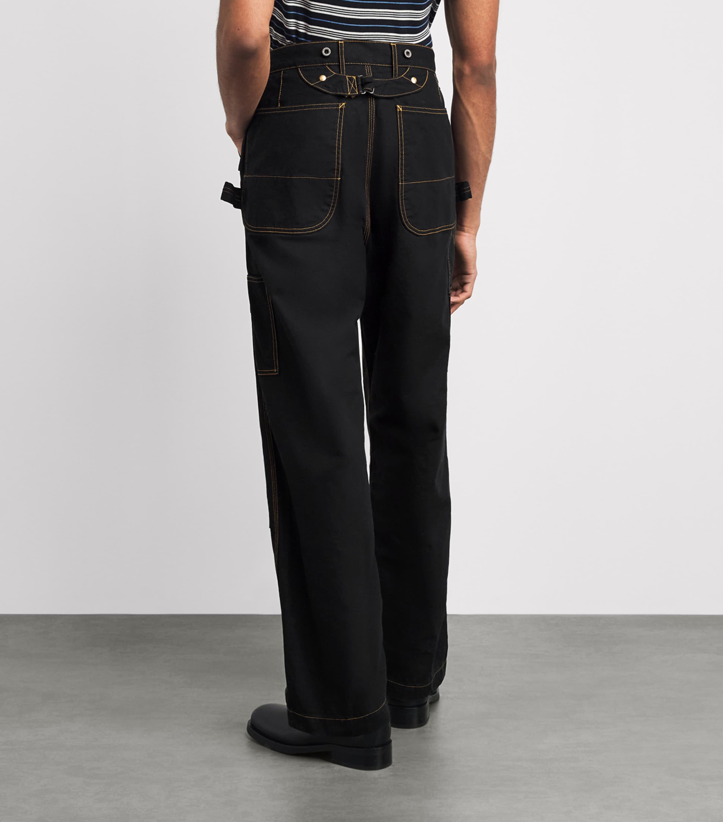 Kapital Mens Canvas Lumber Trousers Black Image 5