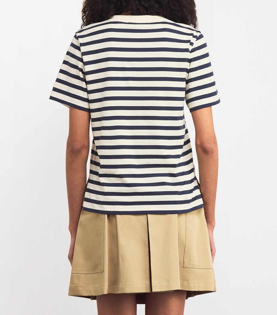 Weekend Max Mara Womens Cotton Stripe T-Shirt Navy Image 4