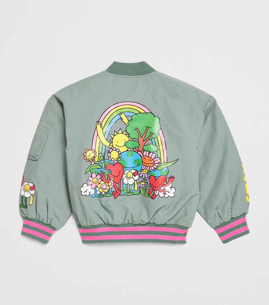 Earth Friends Bomber Jacket (3-14+ Years) 718GREEN Image 2