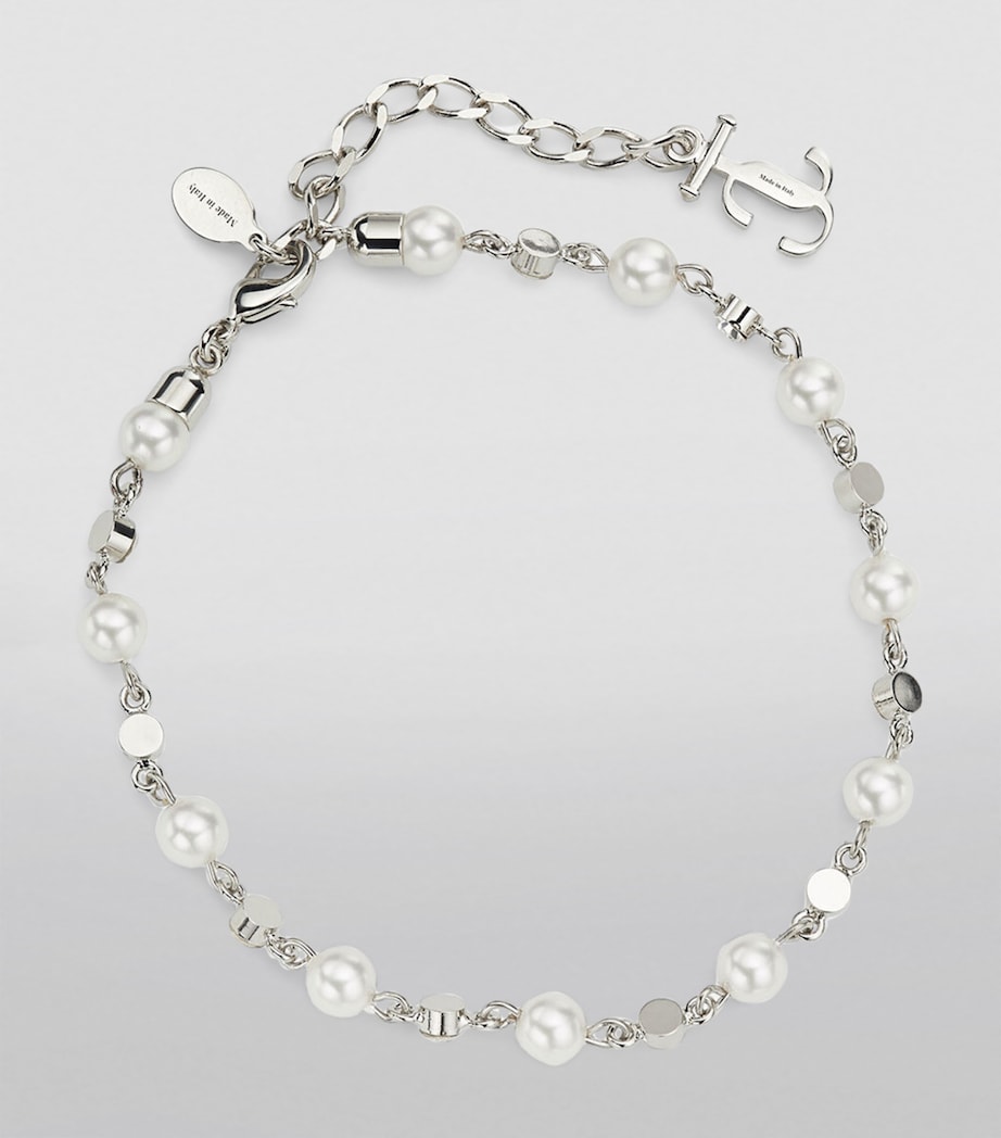 Pearl Crystal Anklet SILVER/WHITE/CRYSTAL Image 4