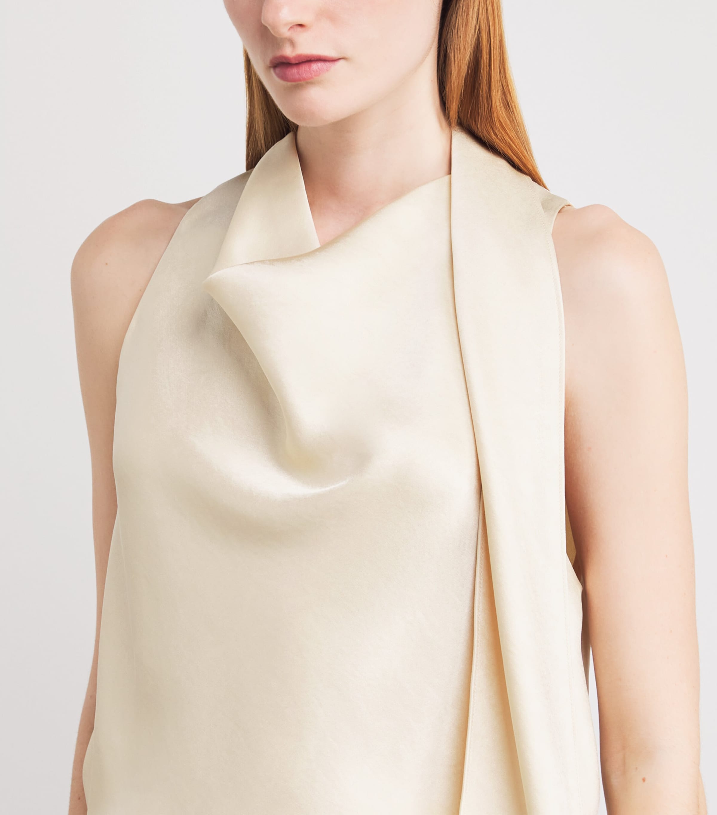 Satin Scarf-Detail Top 115BON Image 6