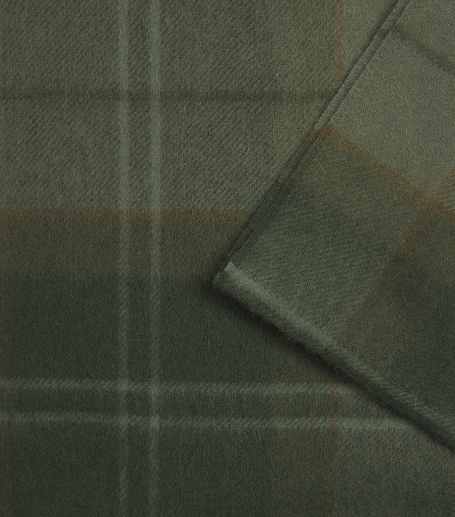 Barbour Wool-Cashmere Mineral Tartan Scarf Pine Glen Image 4