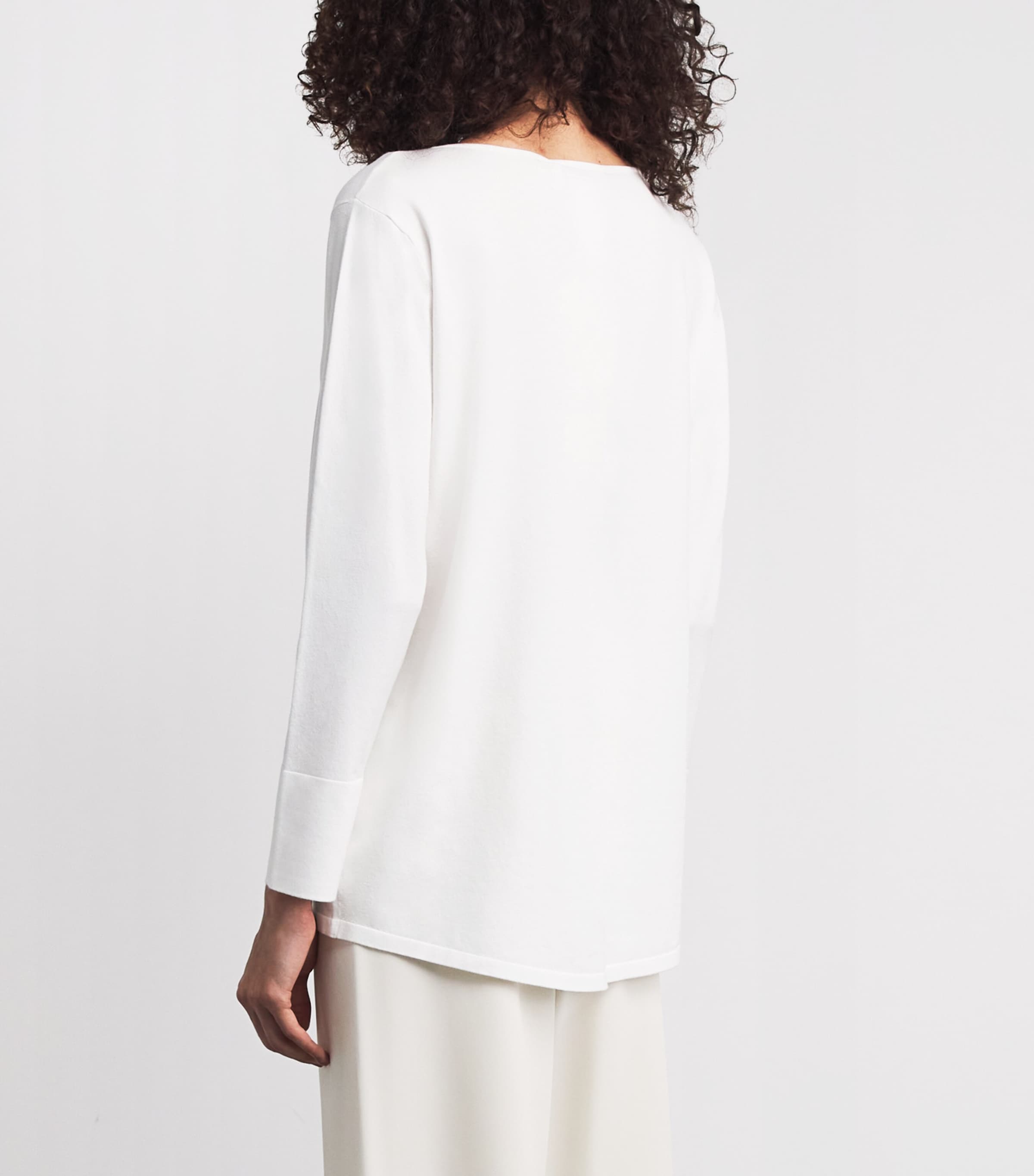 MM Womens Crew-Neck Sweater White Image 5