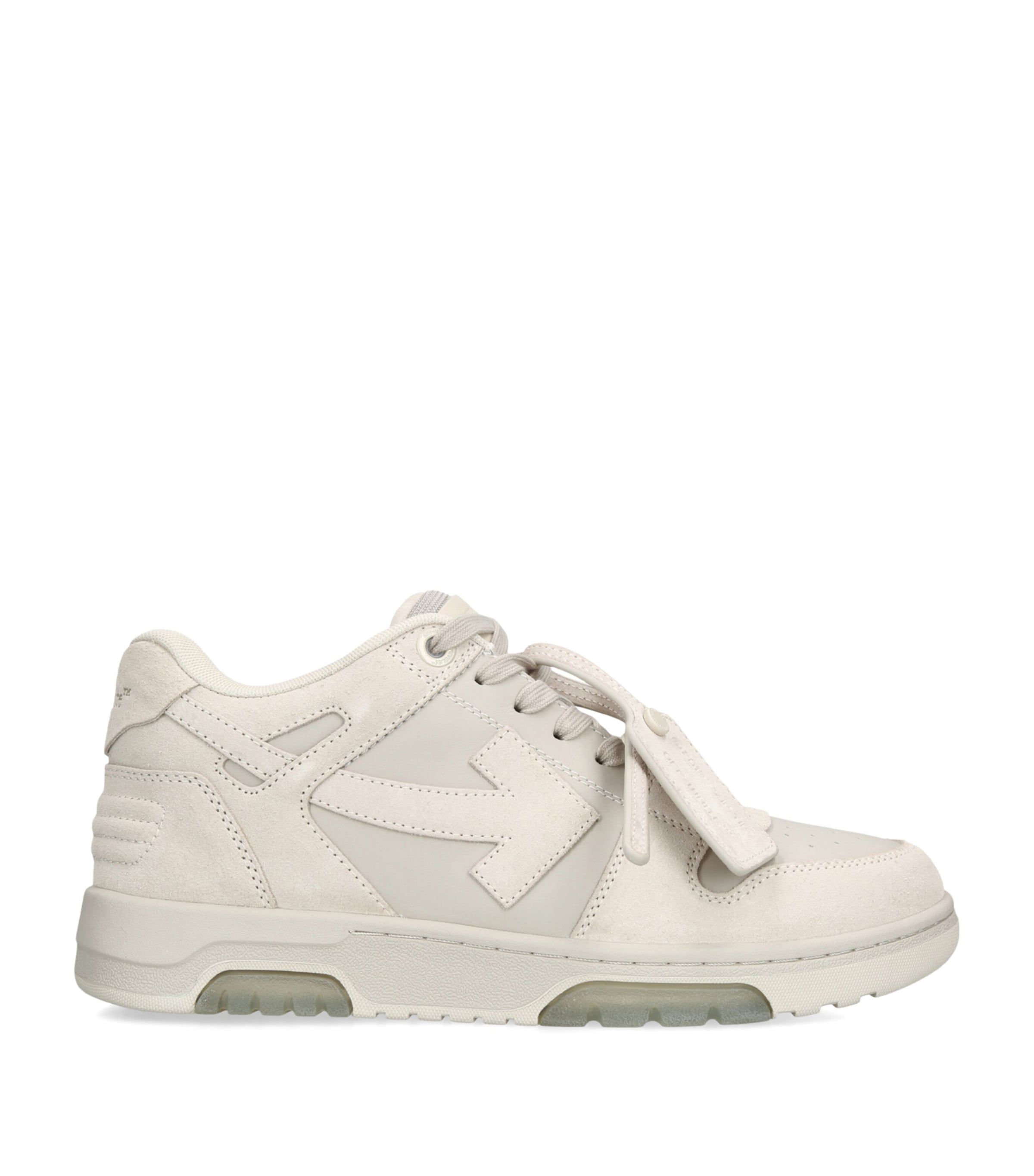 Off-White Suede Out of Office Sneakers Bone Image 1