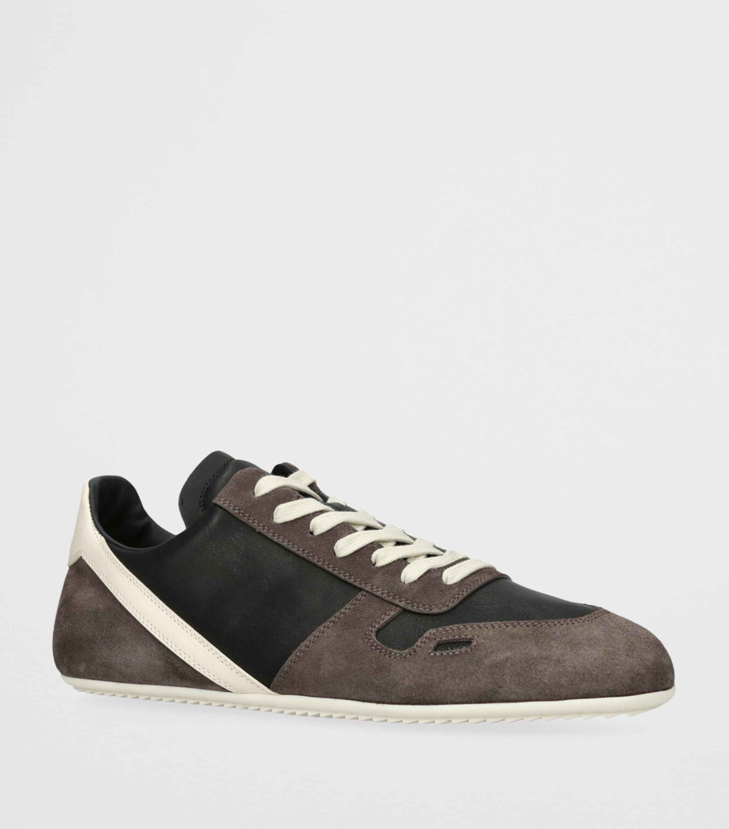 Rick Owens Suede Minimal Low-Top Sneakers Grey/other Image 5