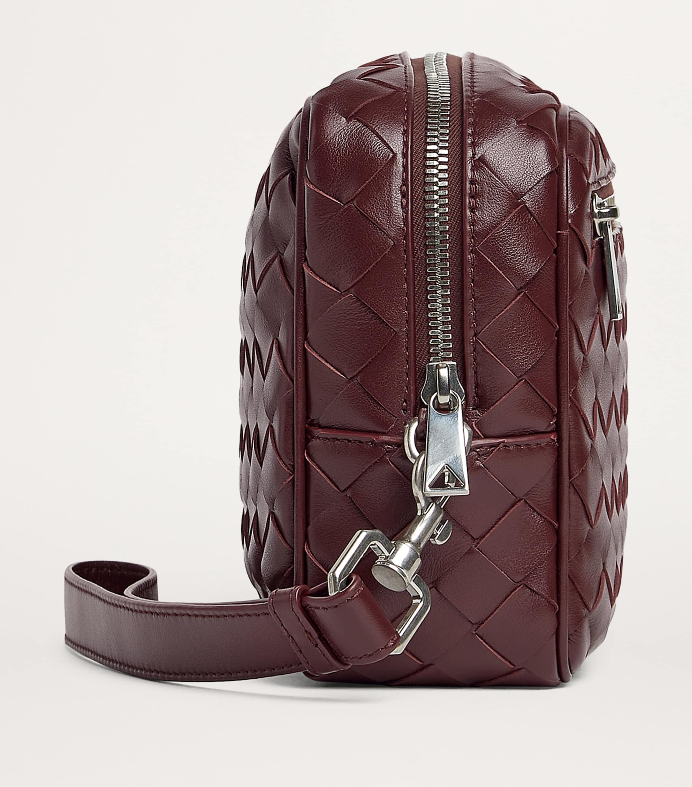 Bottega Veneta Brown Leather Intrecciato Pouch Bag | Harrods HK