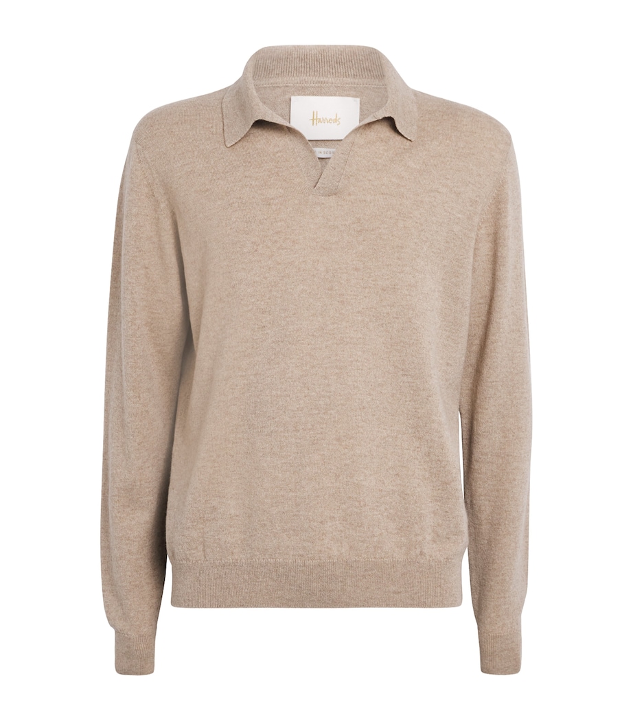 Cashmere Polo Sweater DARK MEDIUM DYED Image 1