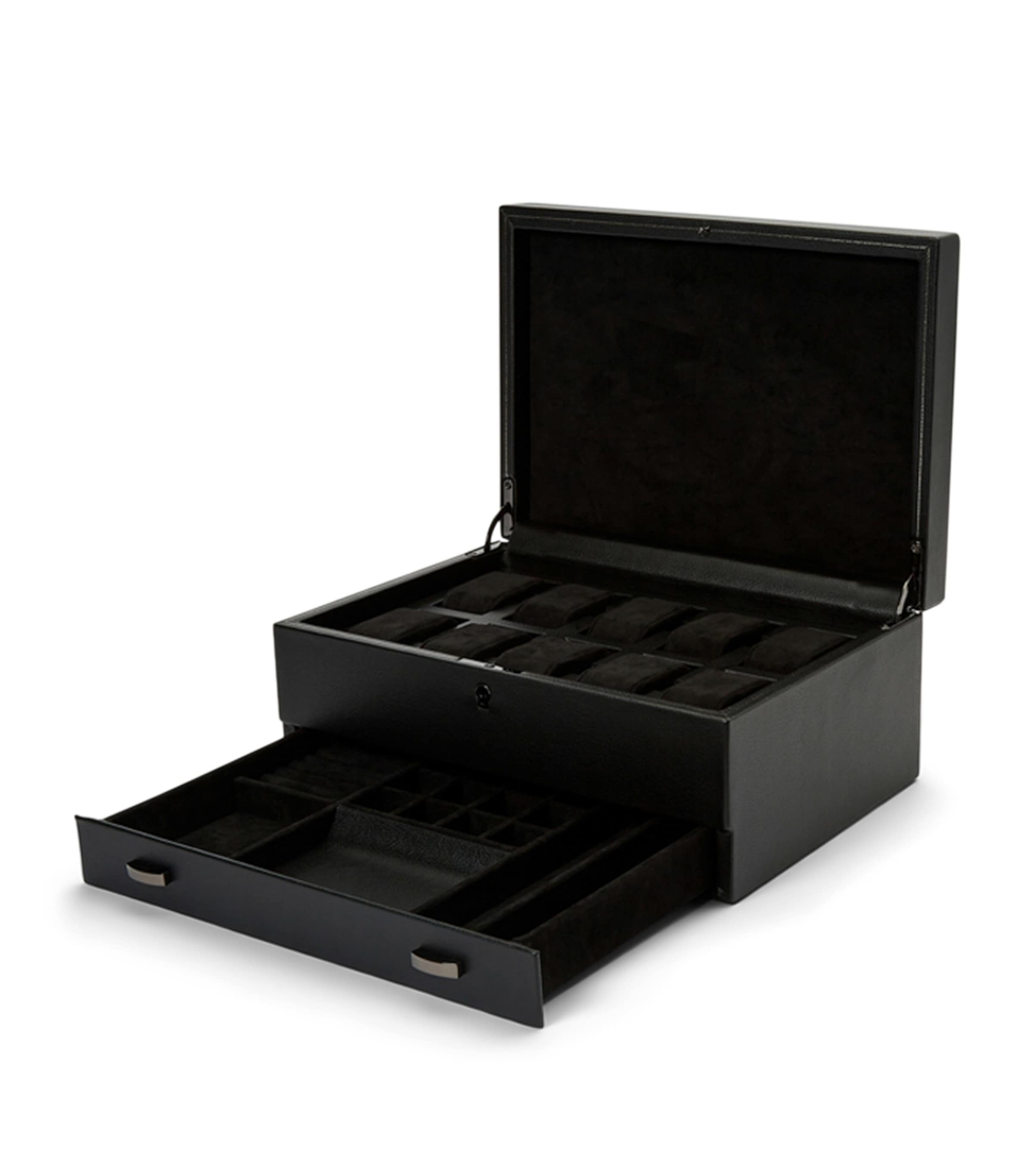 WOLF British Racing 10-Piece Watch Box Black Image 4