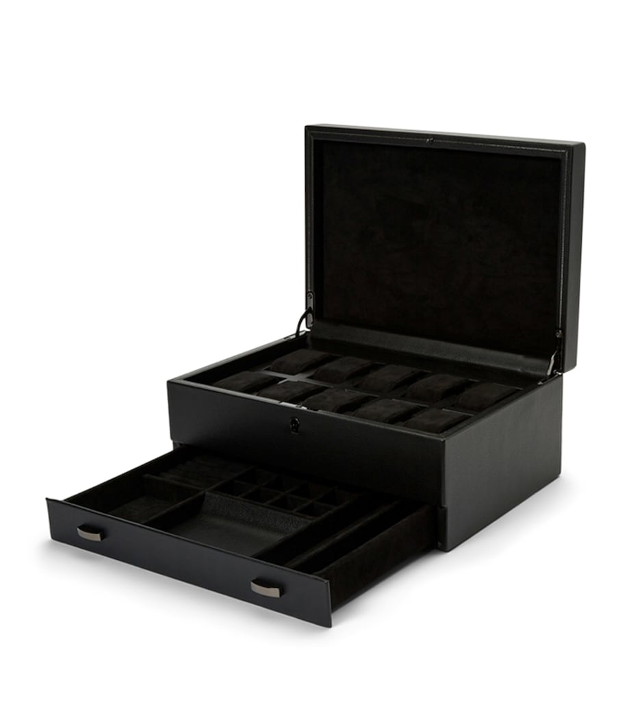 WOLF British Racing 10-Piece Watch Box Black Image 4