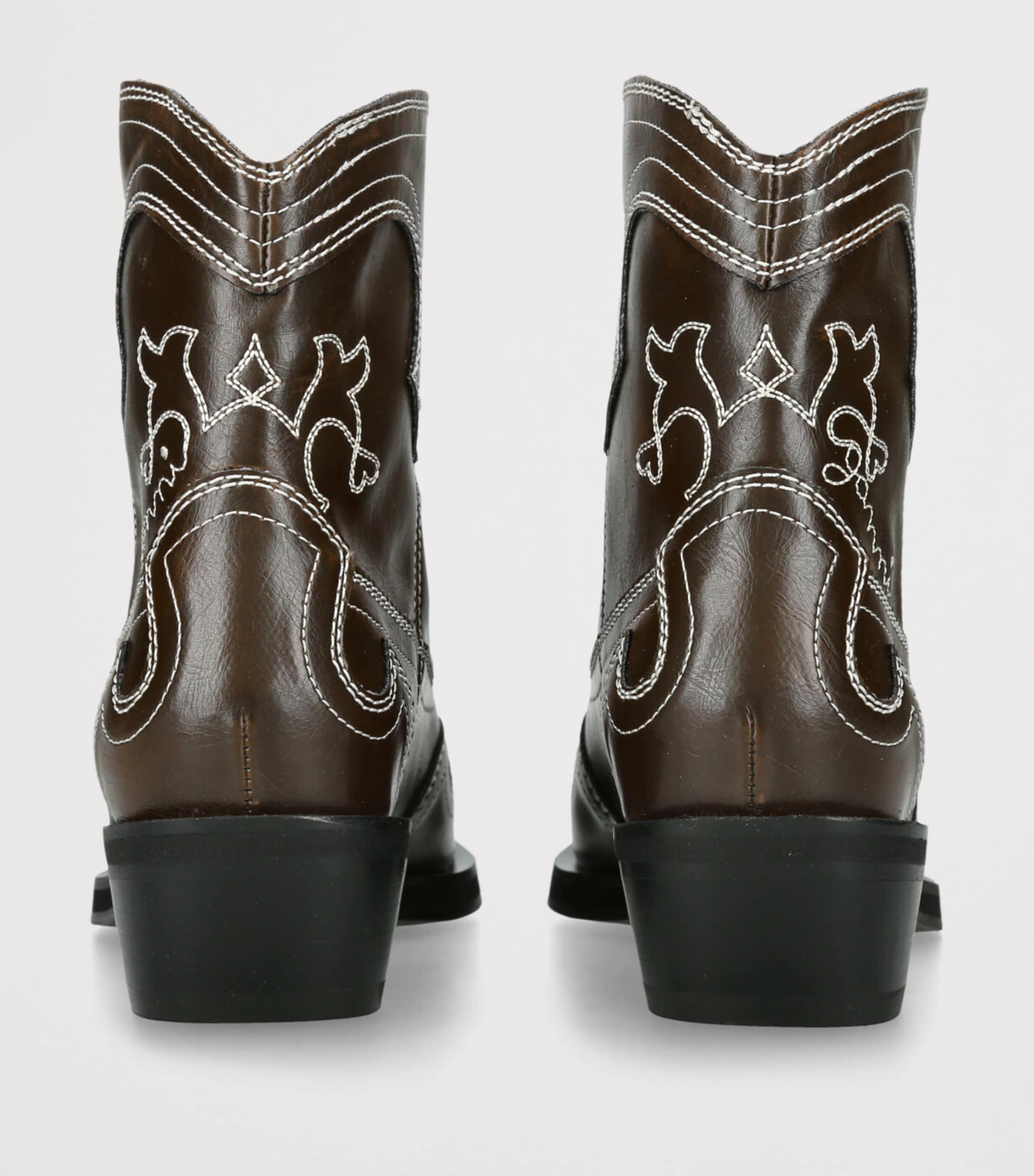 GANNI Embroidered Western Boots 40 Dark Green Image 2