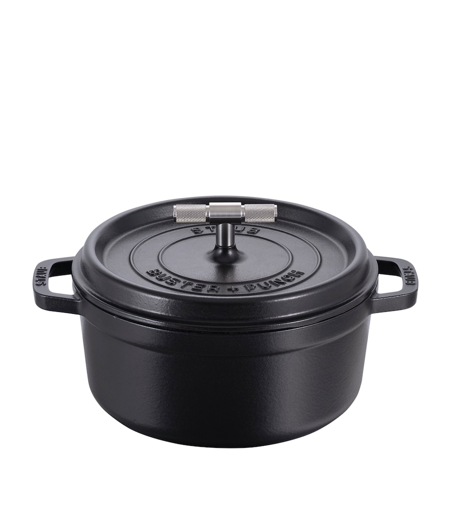 x Buster + Punch Cocotte with Steel Knob (24cm) BLACK Image 2