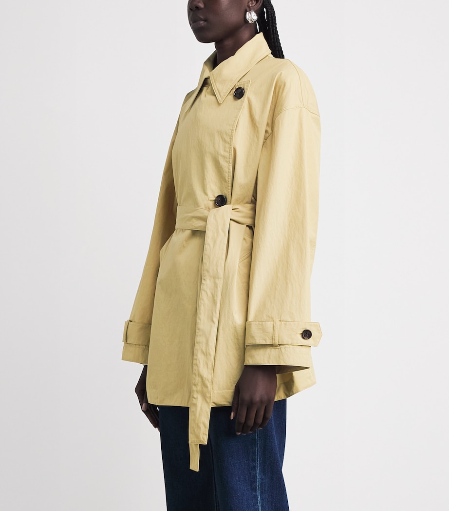 Theory Womens Cropped Belted Trench Coat Stw Hazel Image 4