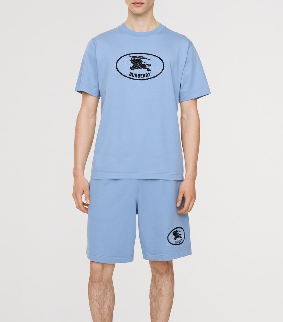 Burberry Mens EKD Stamp Sweatshorts Cornflower Blue Image 2