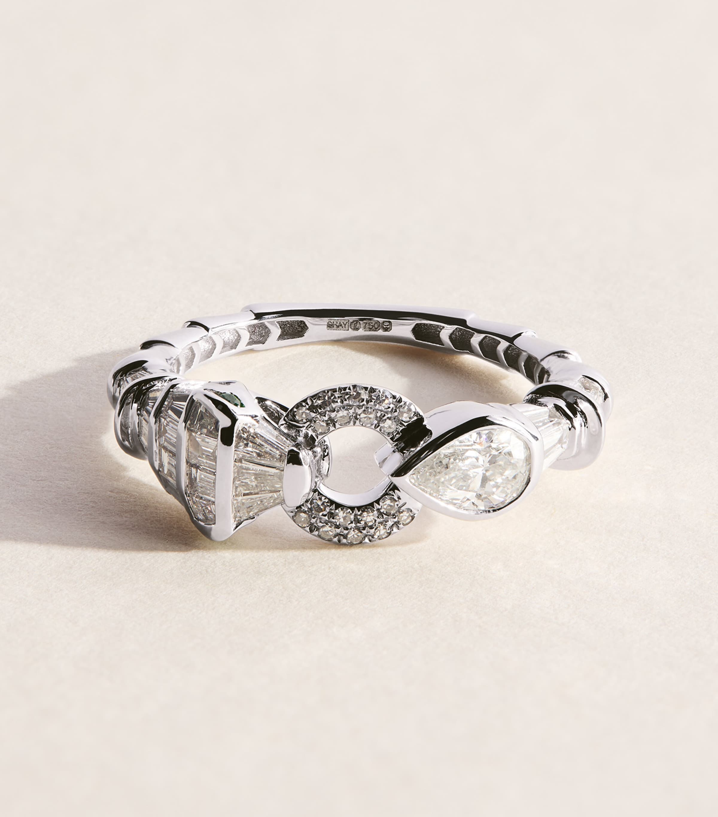 SHAY White Gold and Diamond Serpentine Ring White Gold Image 1
