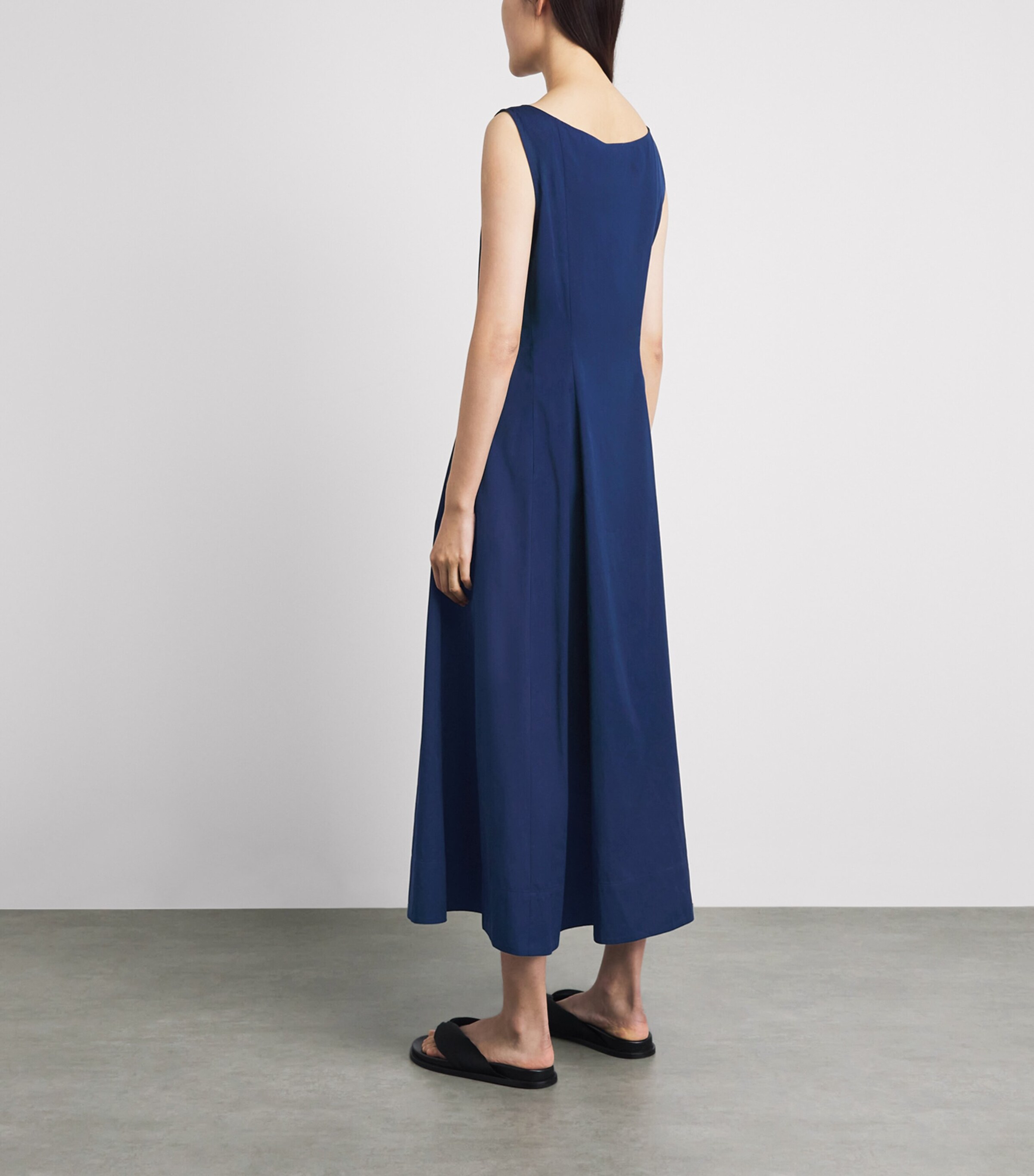 Polo Ralph Lauren Womens Cotton Panelled Midi Dress East Side Royal Image 4