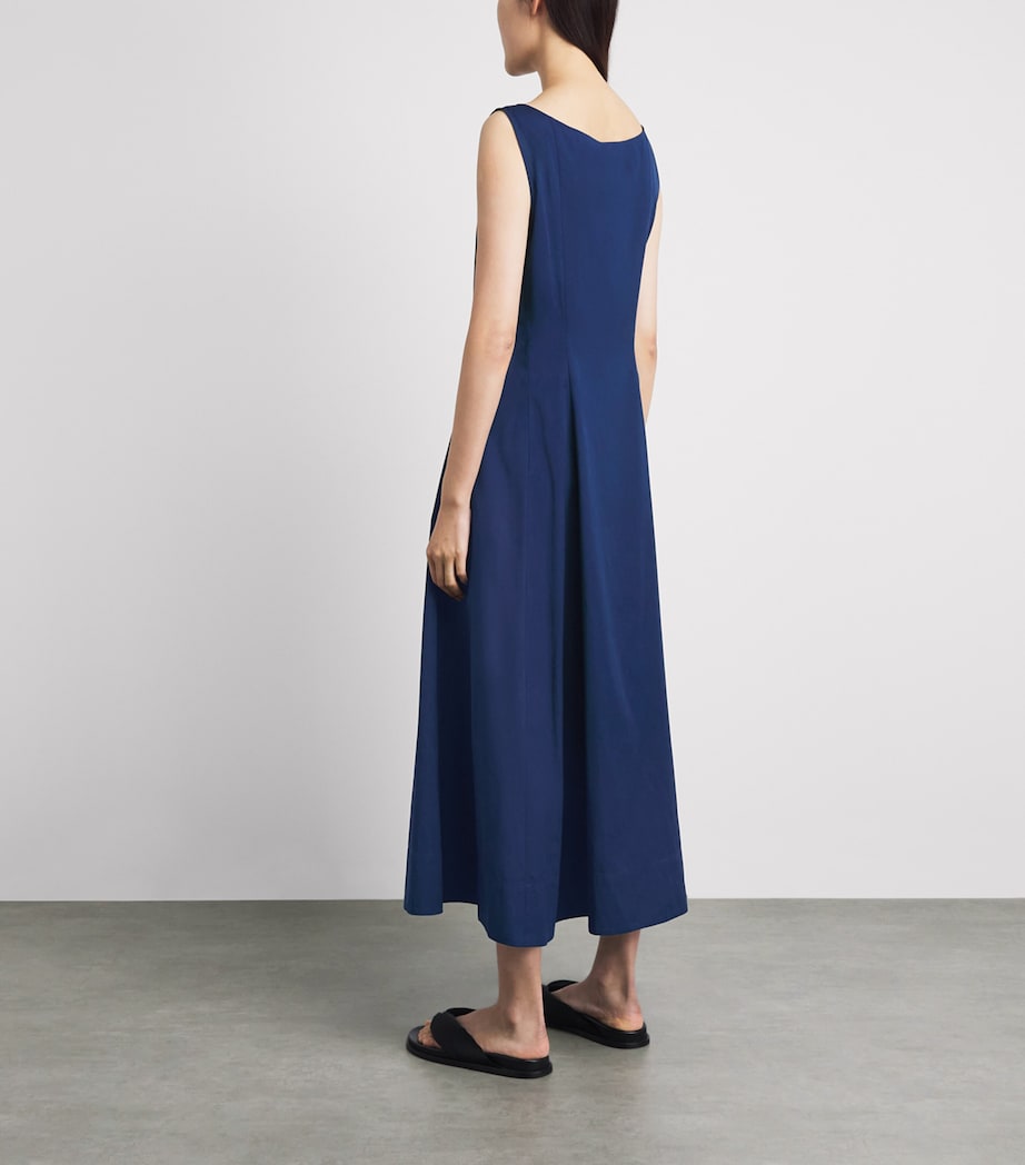 Polo Ralph Lauren Womens Cotton Panelled Midi Dress East Side Royal Image 4