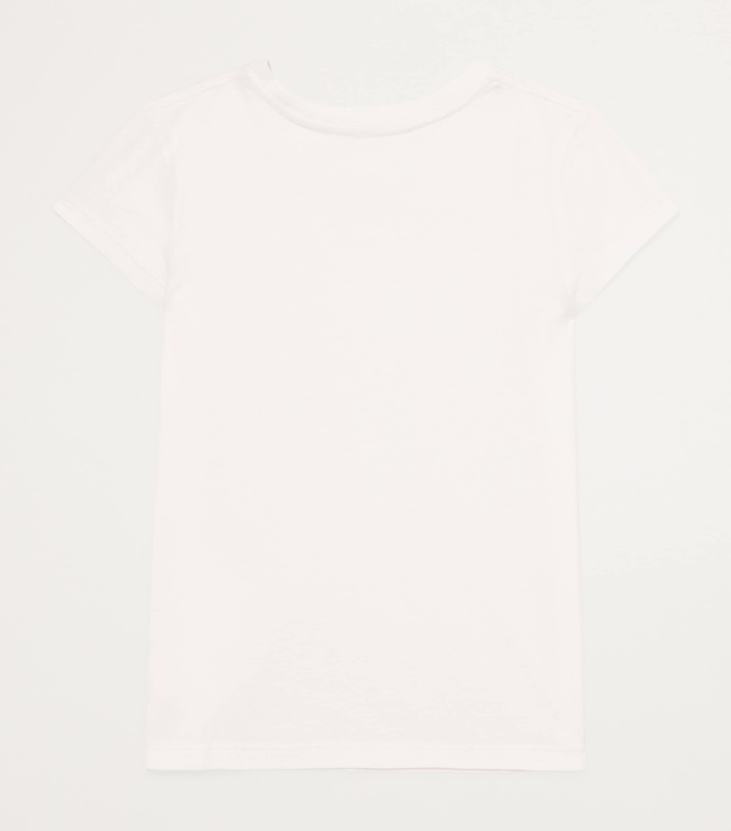 Cotton Polo Pony T-Shirt (2-7 Years) WHITE W HINT OF PINK Image 2