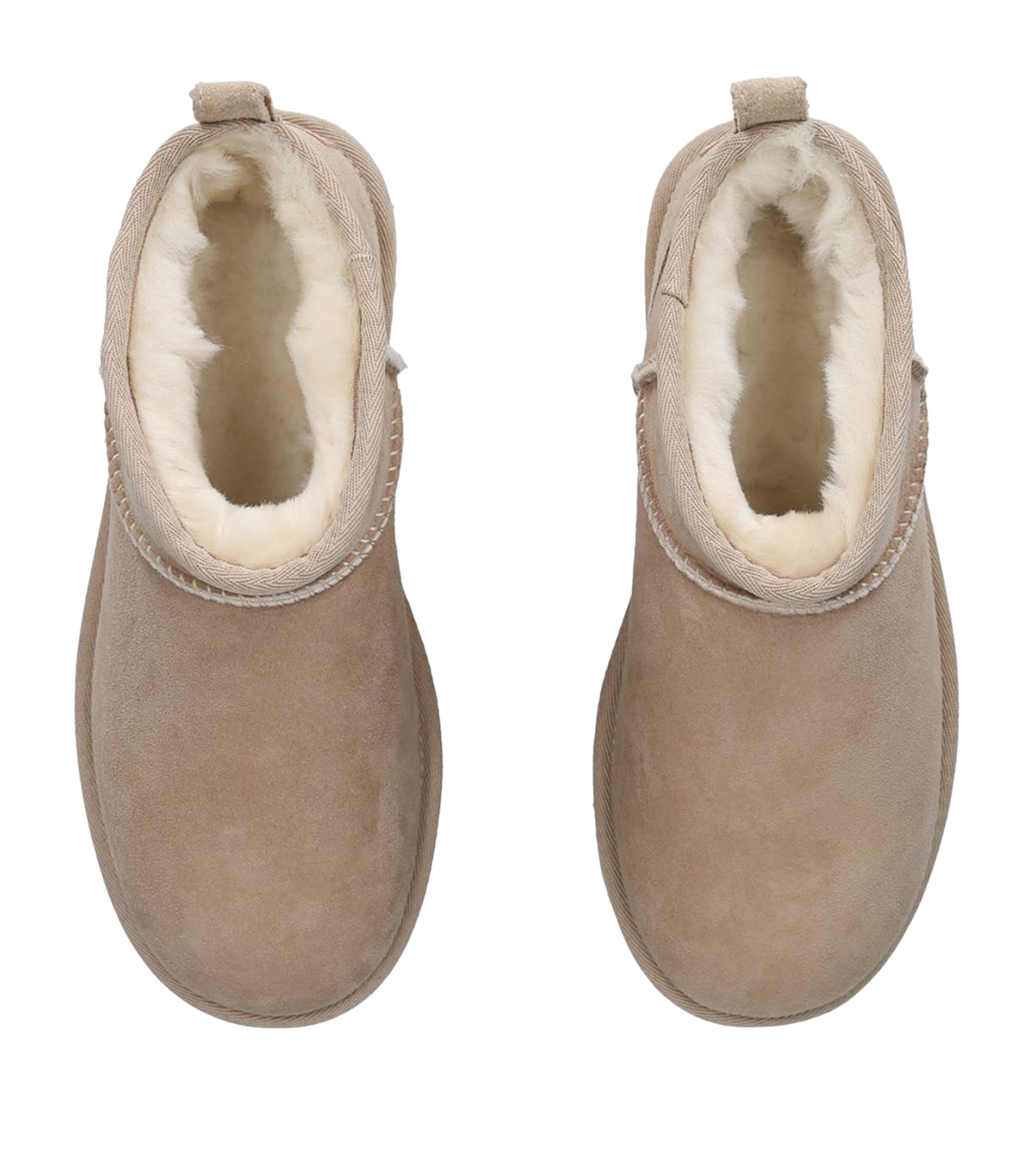 UGG Suede Classic Ultra Mini Boots Beige Image 4