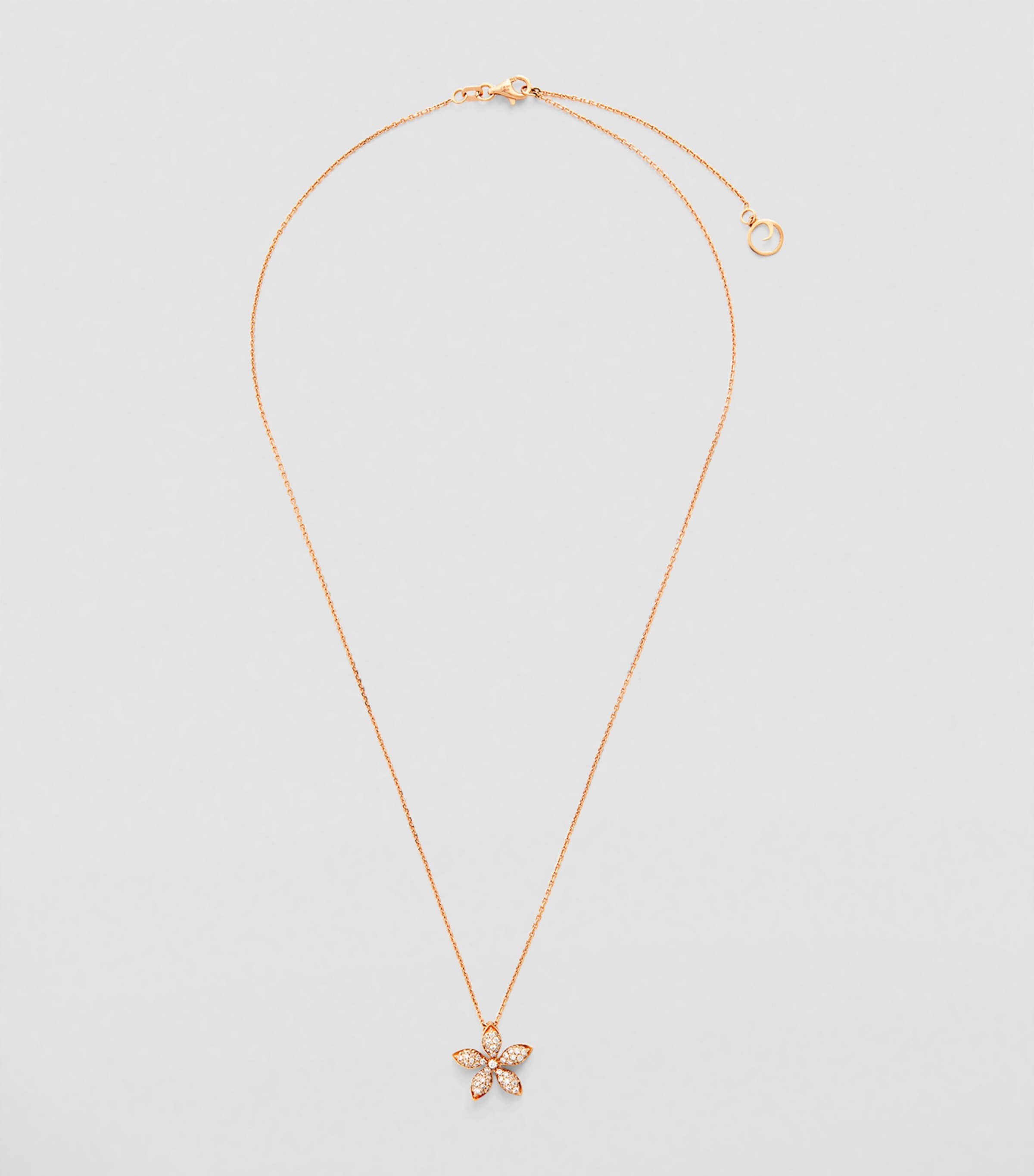 Rose Gold and Diamond Apple Seed Necklace ROSE GOLD Image 2