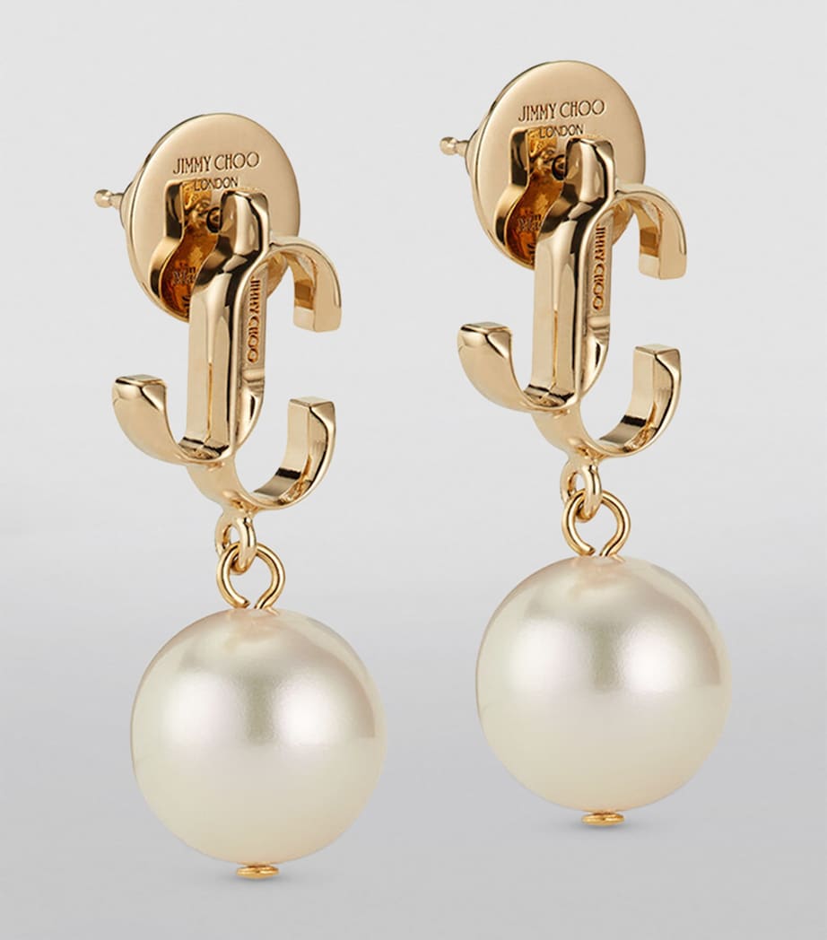 Pearl JC Earrings GOLD/WHITE Image 2