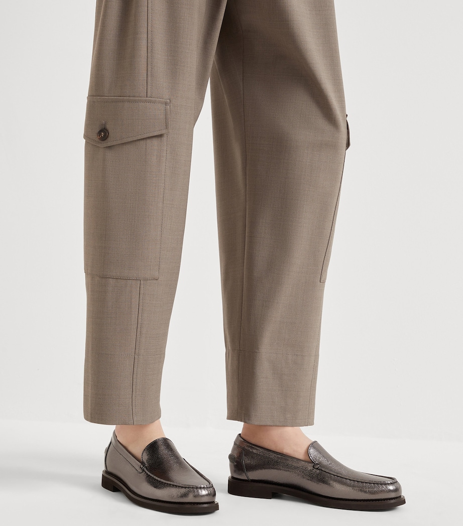 Virgin Wool-Blend Cargo Trousers C054 Image 5