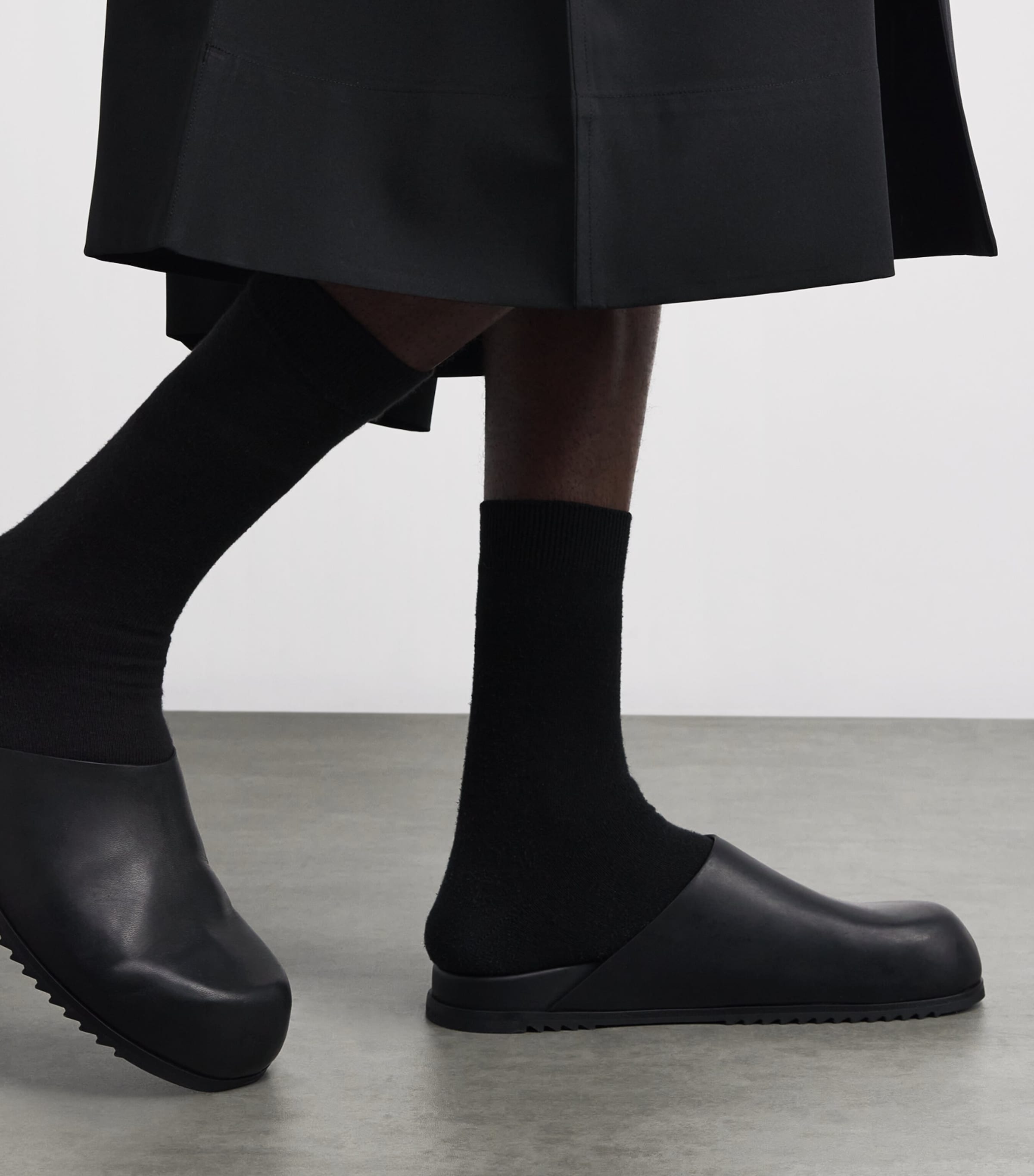 Leather Granola Mules BLACK/ 09 Image 2