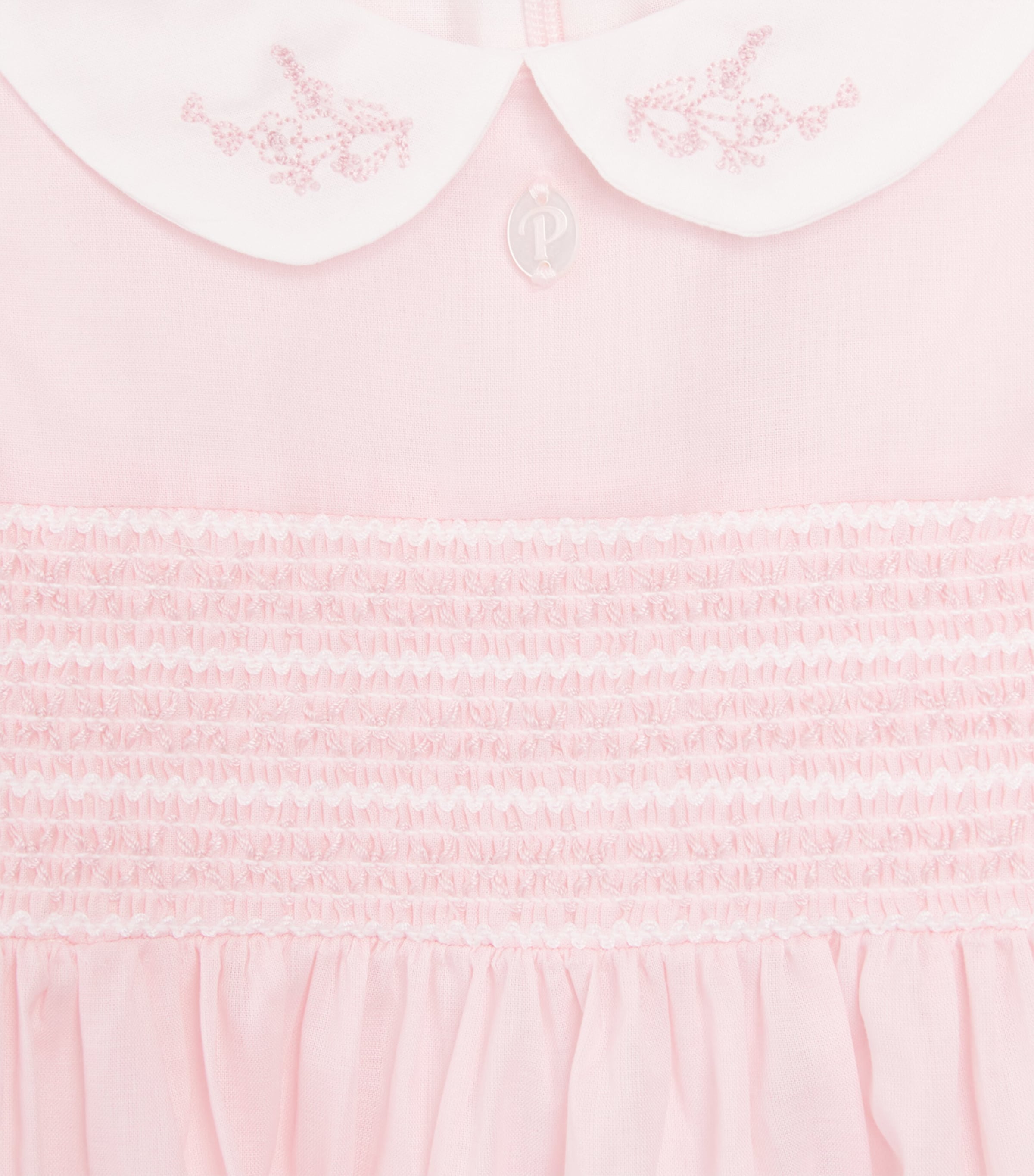 Cotton Smocked Dress (6 Months - 4 Years) PALE PINK Image 3