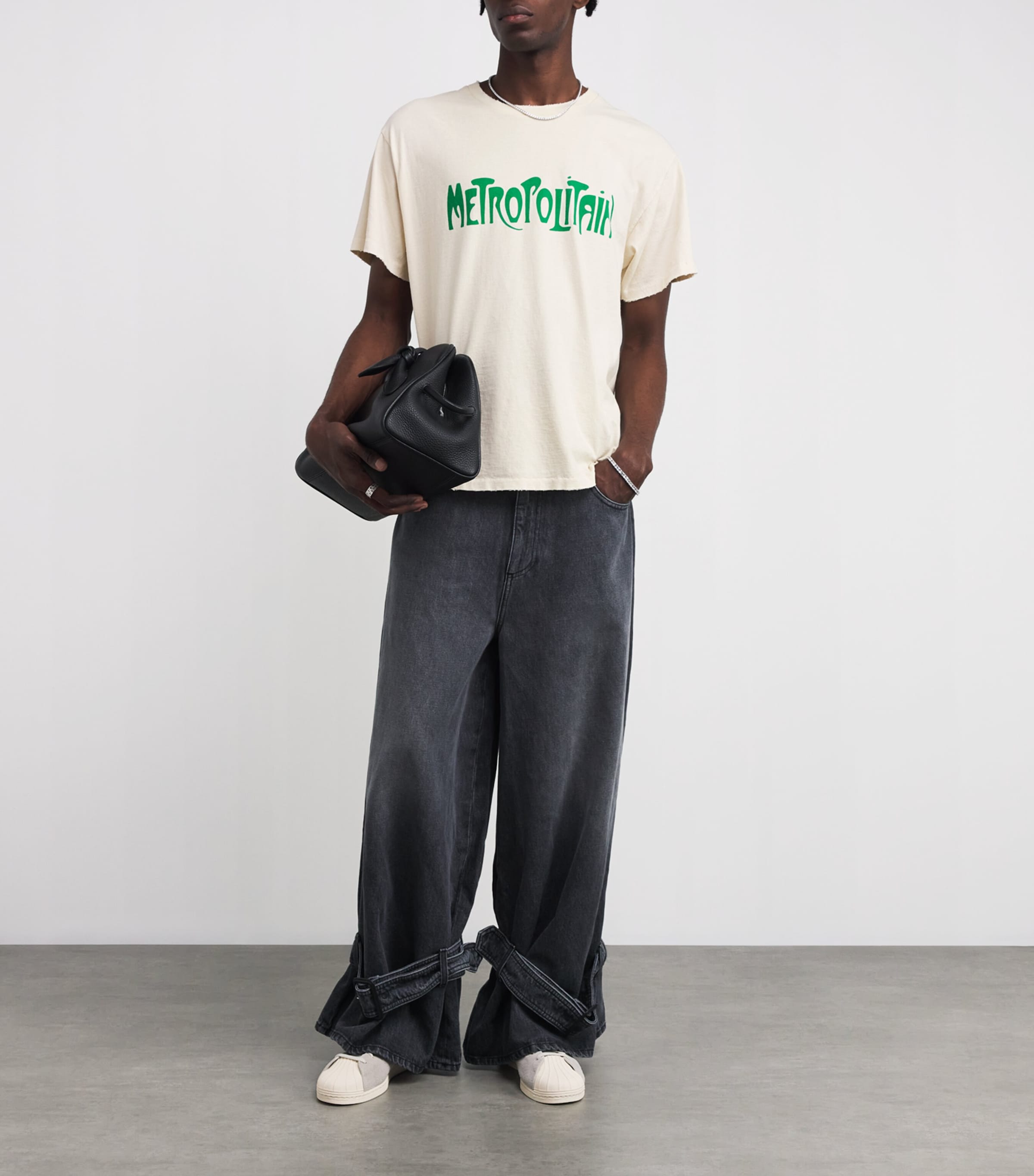 GALLERY DEPT. Mens Cotton Self Title T-Shirt Archival White Image 2