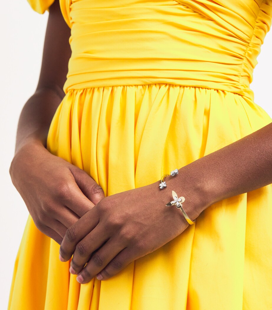 Mixed Gold and Diamond Butterfly Bangle MIXED GOLD Image 5