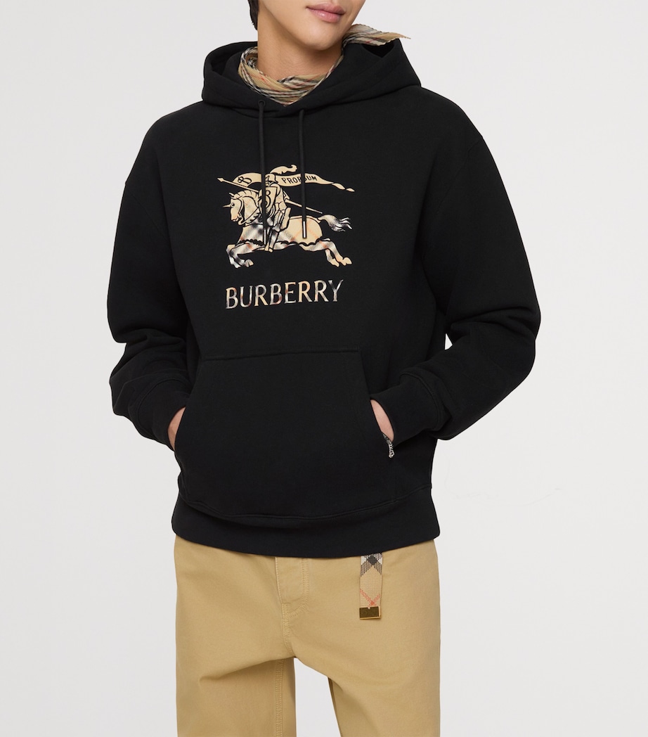 Cotton Logo EKD Slim Hoodie BLACK Image 2