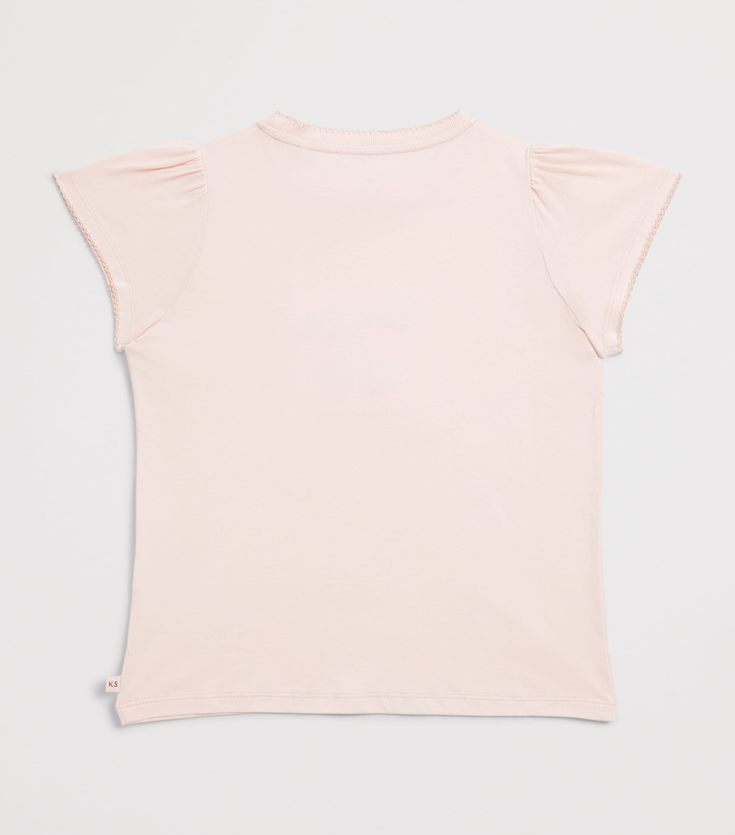 KONGES SLOJD Organic Cotton Cherry T-Shirt (6 Months-10 Years) Pale Blush Image 2