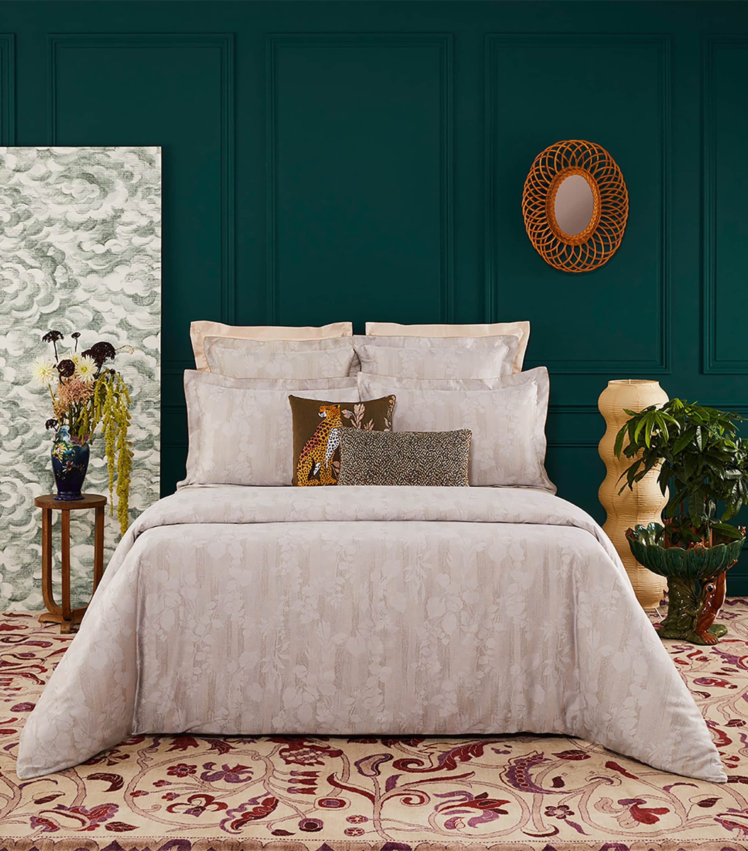 Yves Delorme Nymphes Natural Double Duvet Cover (200cm x 200cm) | Bedding | Bed Linens & Sets | Duvet Covers | Designers | Yves Delorme | 5246