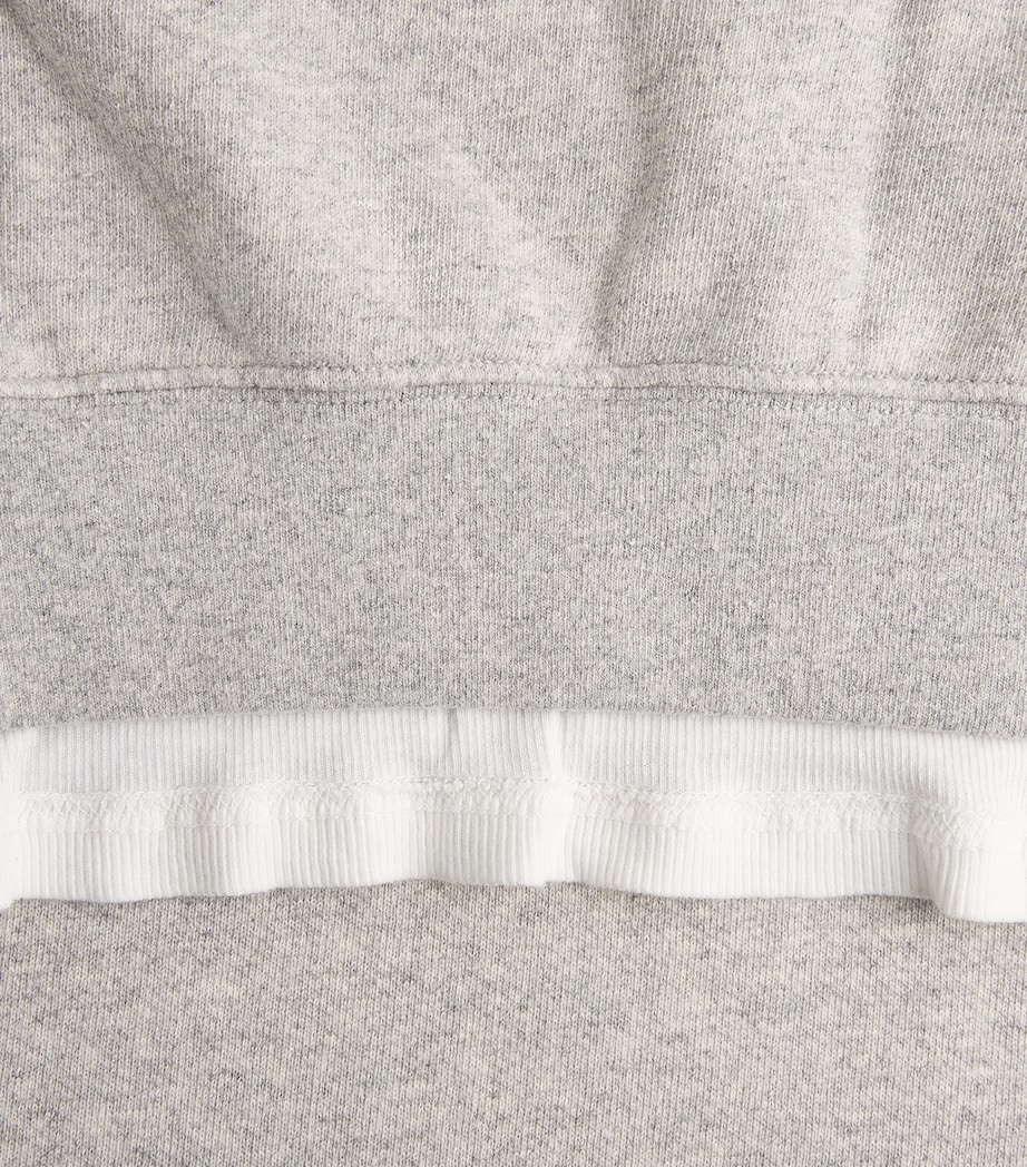 Maison Margiela Mens Cotton Double-Layered Sweatshirt Grey Melange Image 6