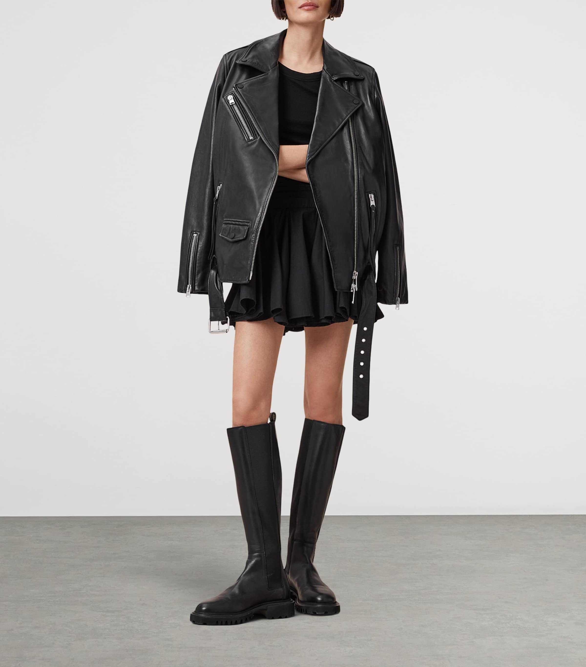 Tulip Mini Skirt BLACK Image 3