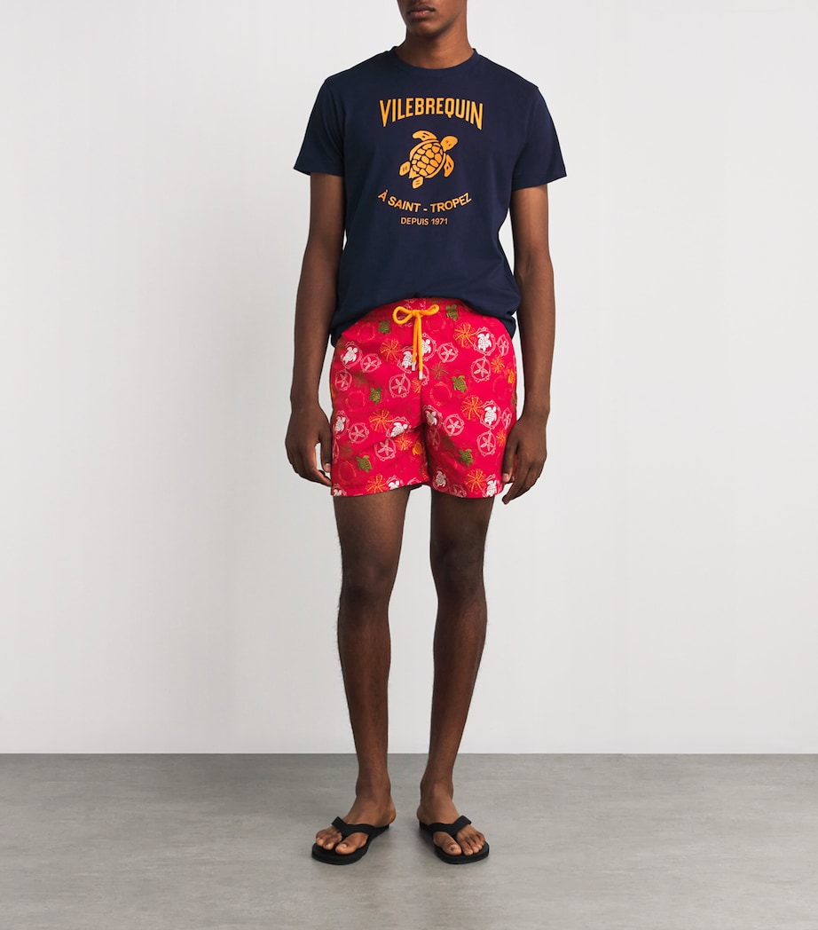 Embroidered Mistral Swim Shorts 228LIPSTICK Image 2