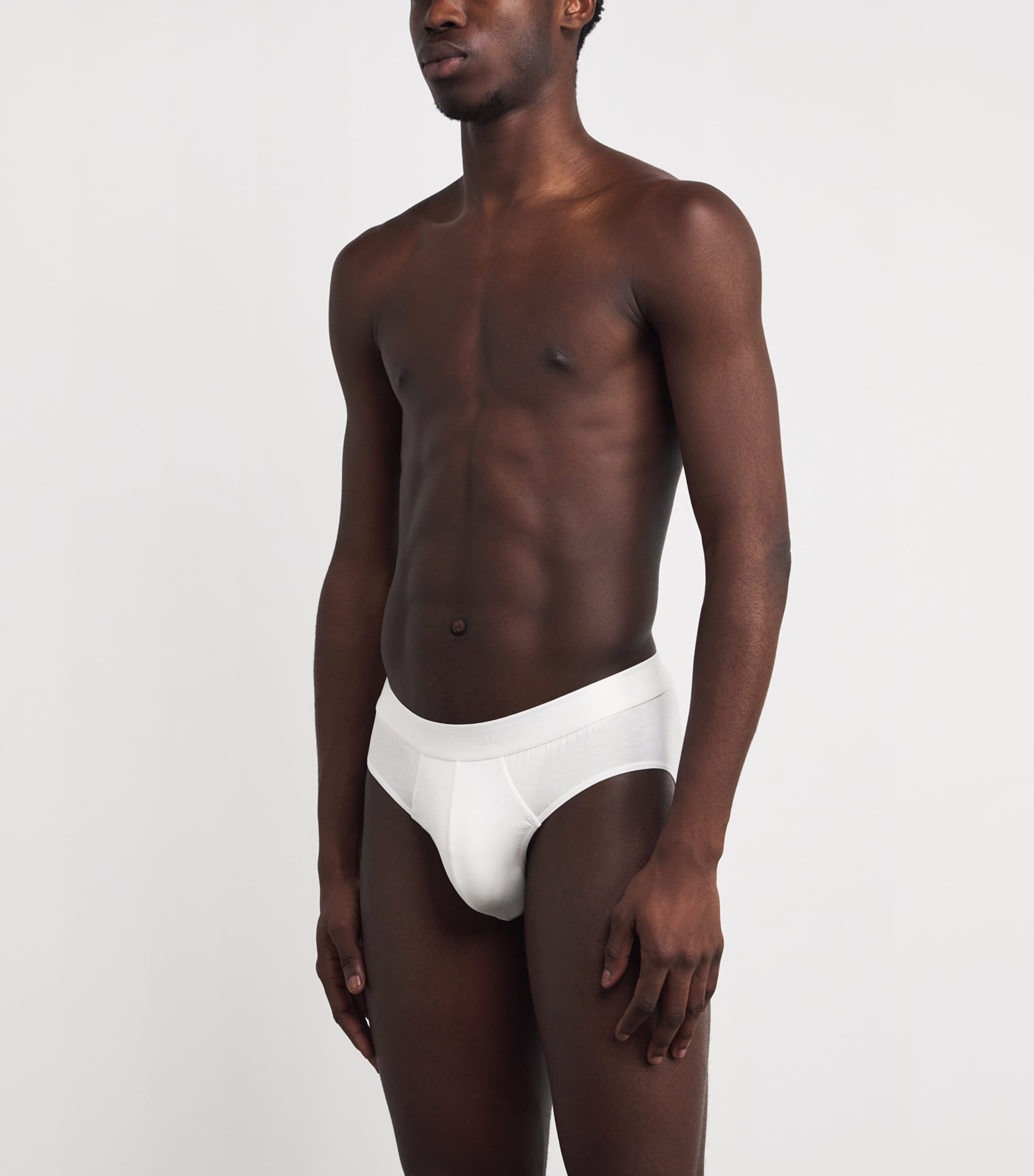 Tencel-Blend Stretch Briefs WHAA - WHITE Image 2