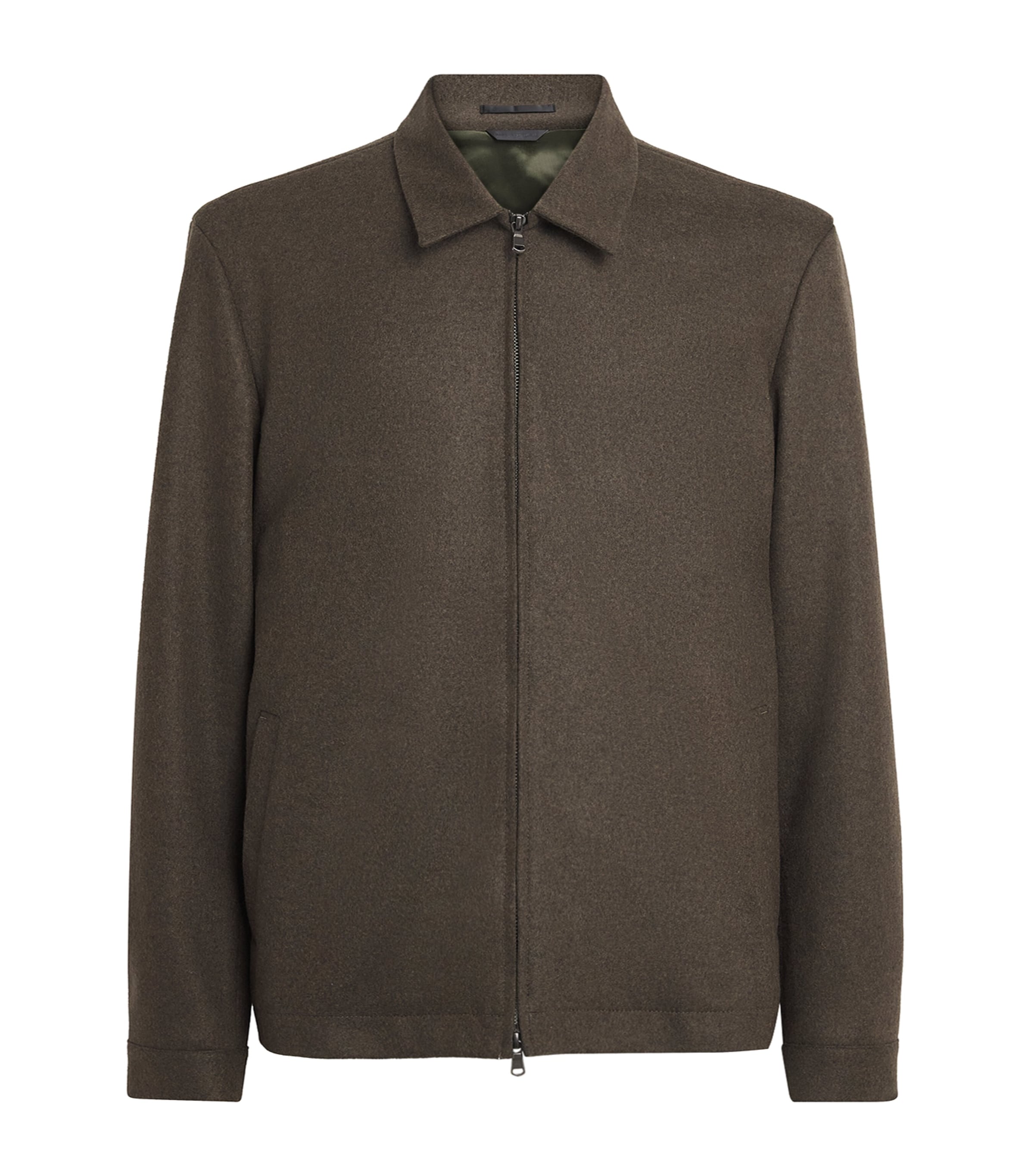 Sunspel Mens Boiled Wool Jacket Loden Green Image 1