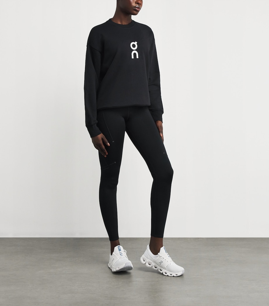 Cotton-Blend Club Crew Sweatshirt BLACK Image 2