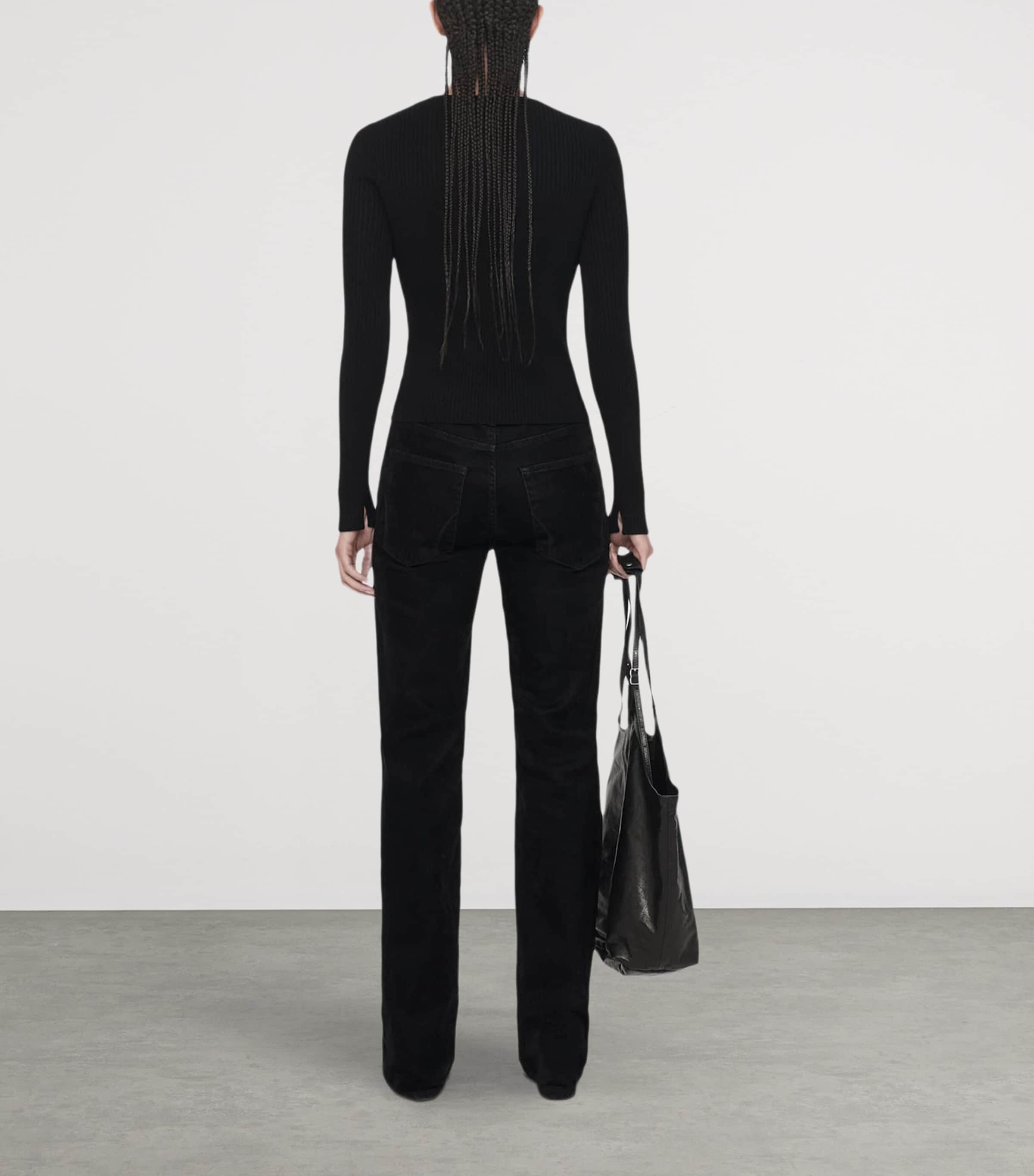 AllSaints Womens Cut-Out Cruz Cardigan Black Image 7