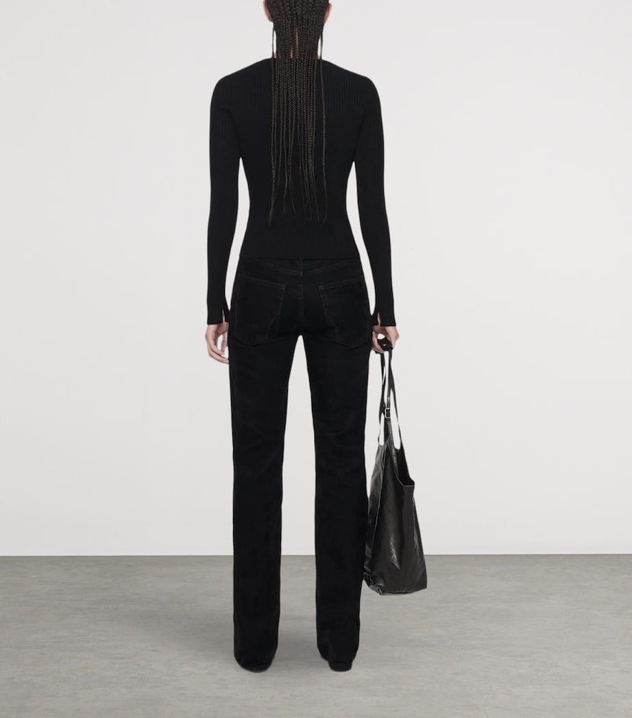 AllSaints Womens Cut-Out Cruz Cardigan Black Image 7