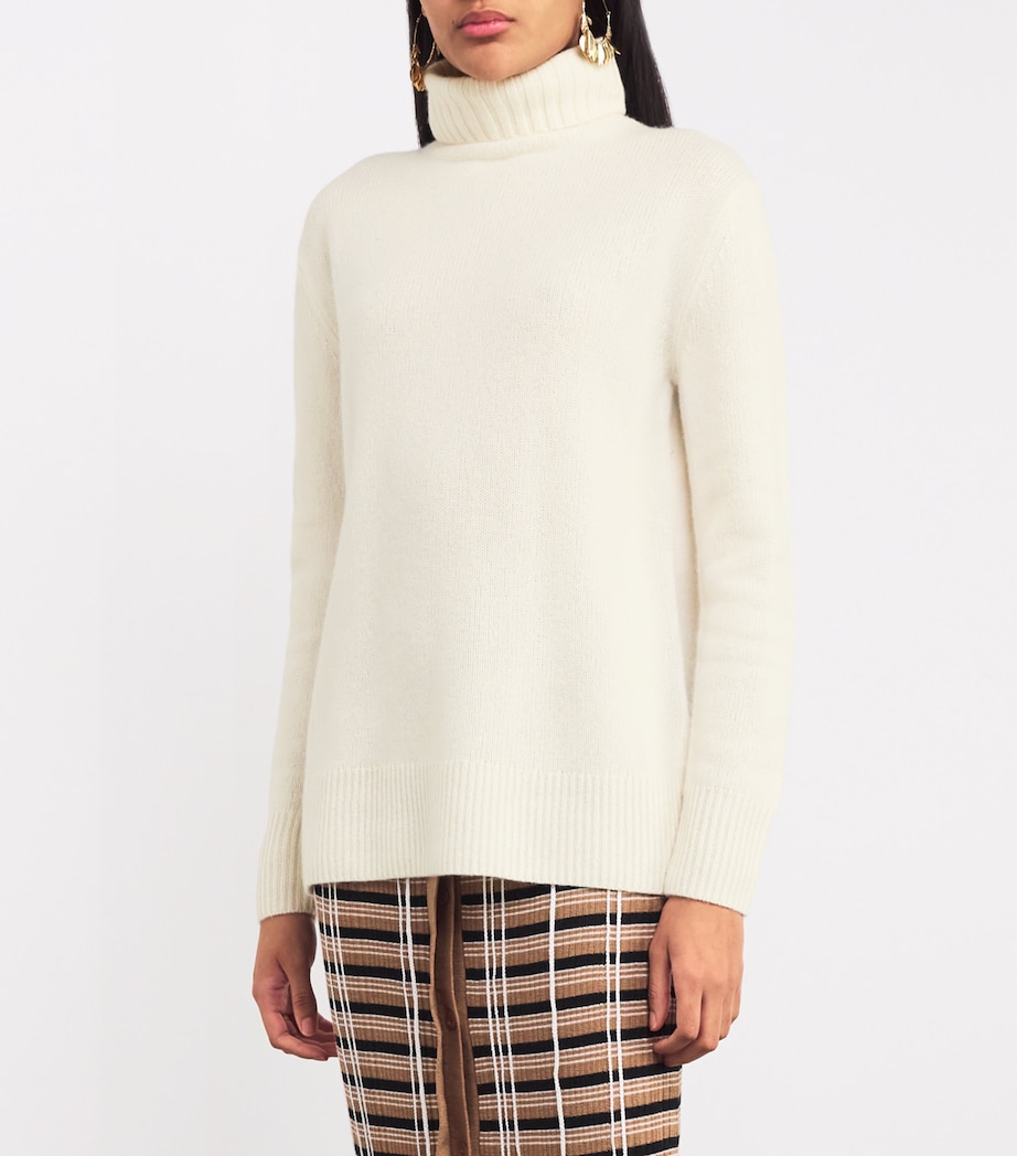 Open Cashmere High-Neck Sweater IVORY Image 3