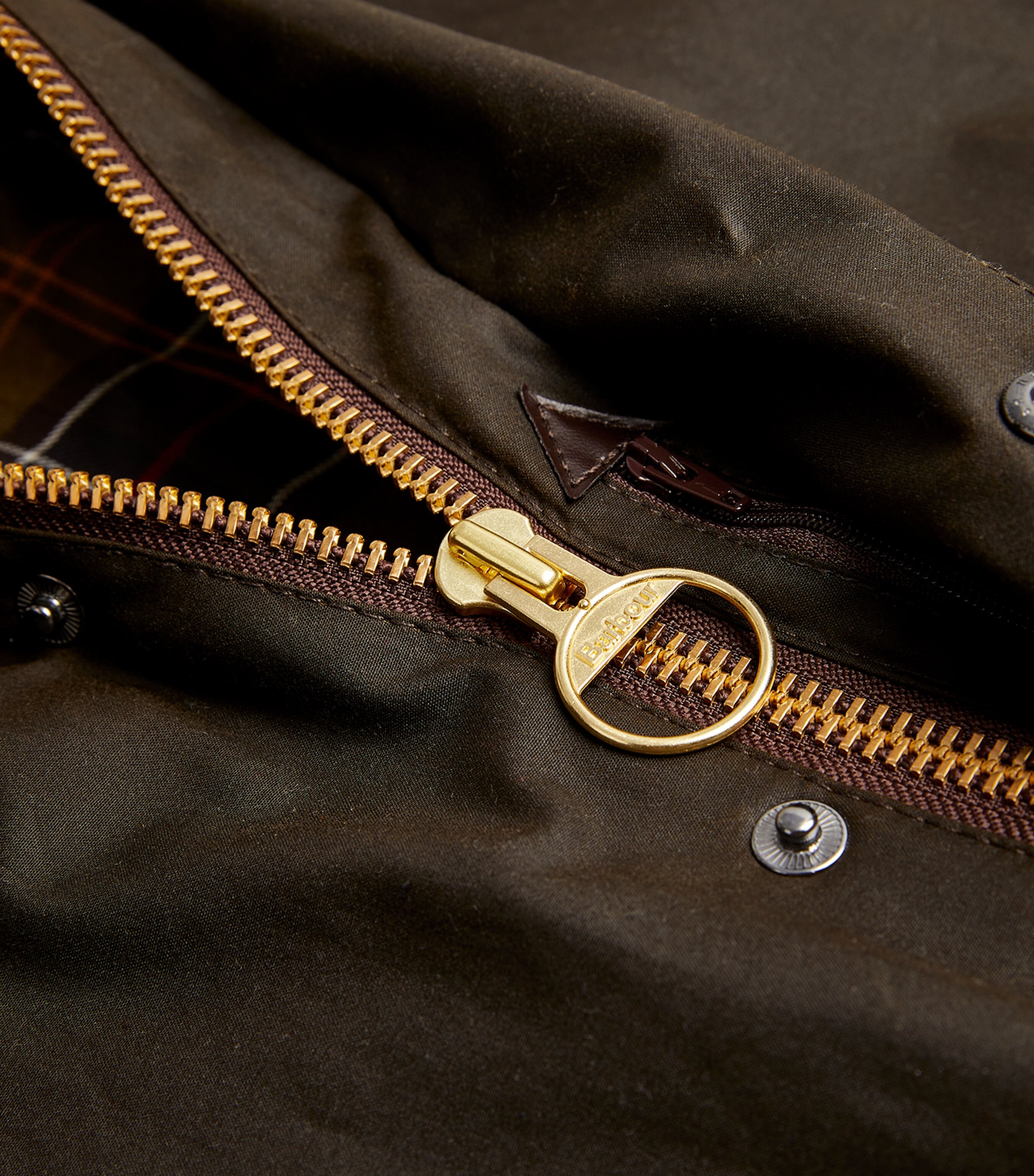 Waxed Beaufort Jacket OLIVE Image 3