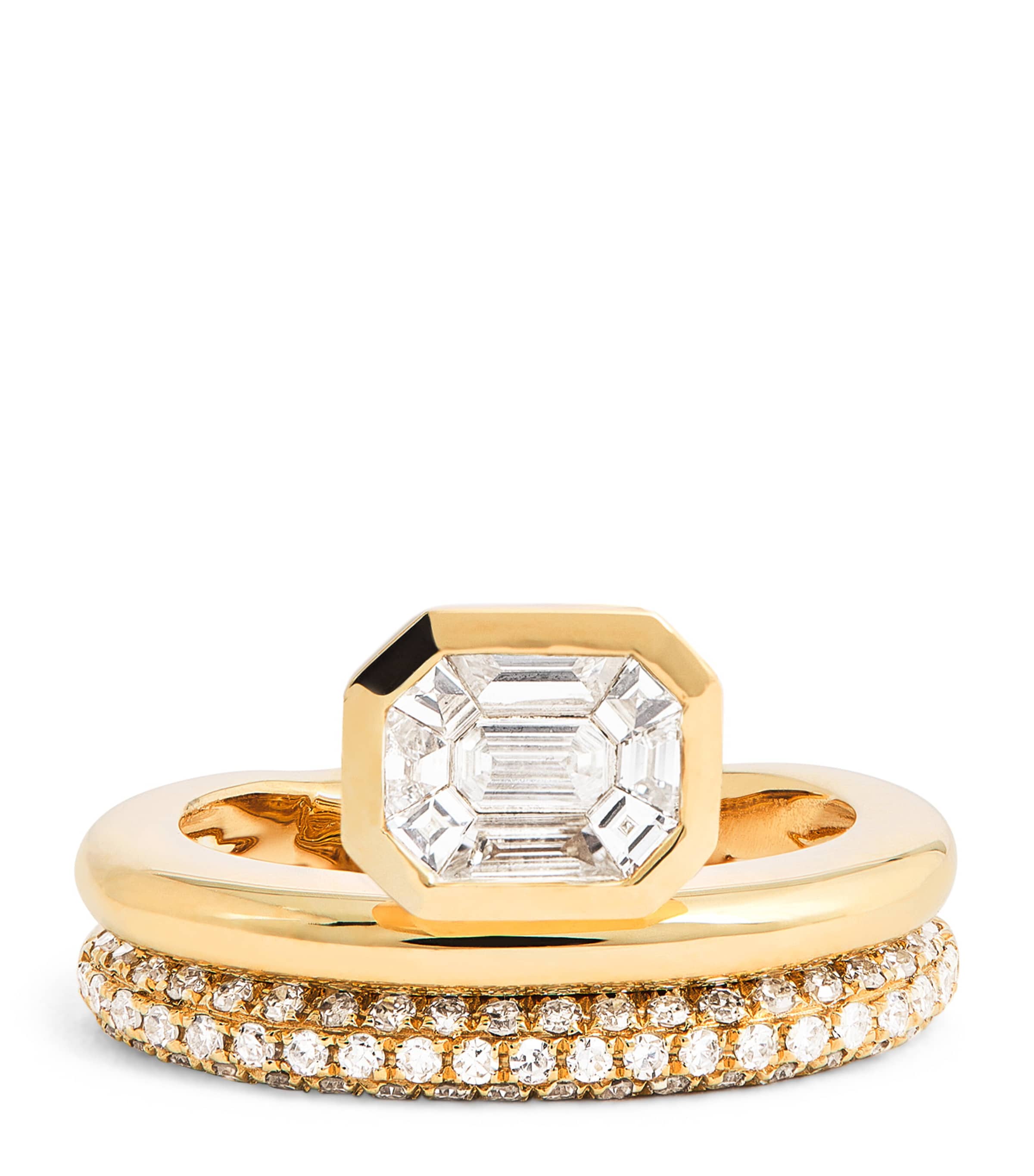 Yellow Gold and Diamond Floating Ear Cuff YELLOW GOLD Image 1