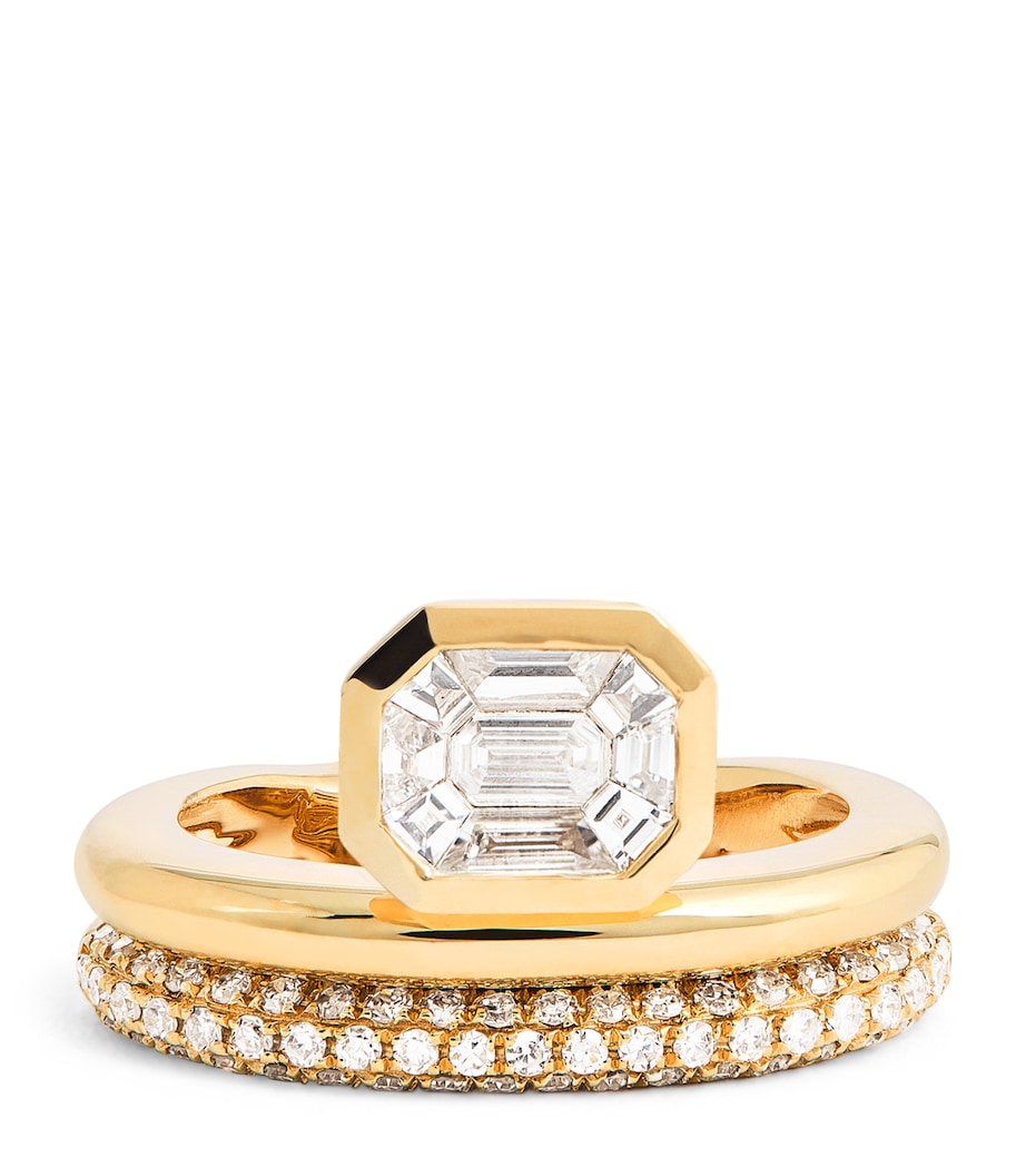 Yellow Gold and Diamond Floating Ear Cuff YELLOW GOLD Image 1