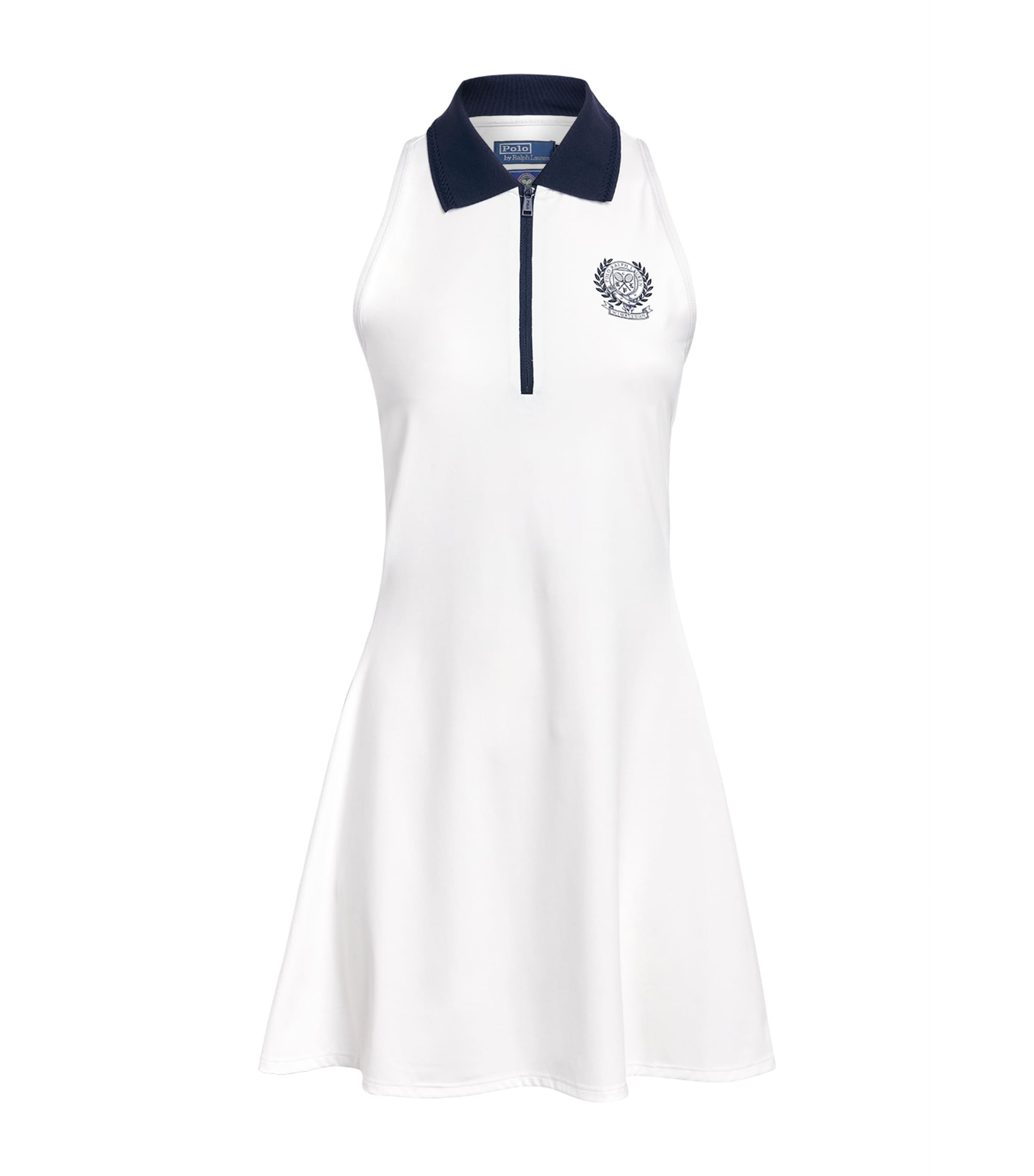 Polo Ralph Lauren Womens x Wimbledon Tennis Dress Crmc White/ref Navy Image 1