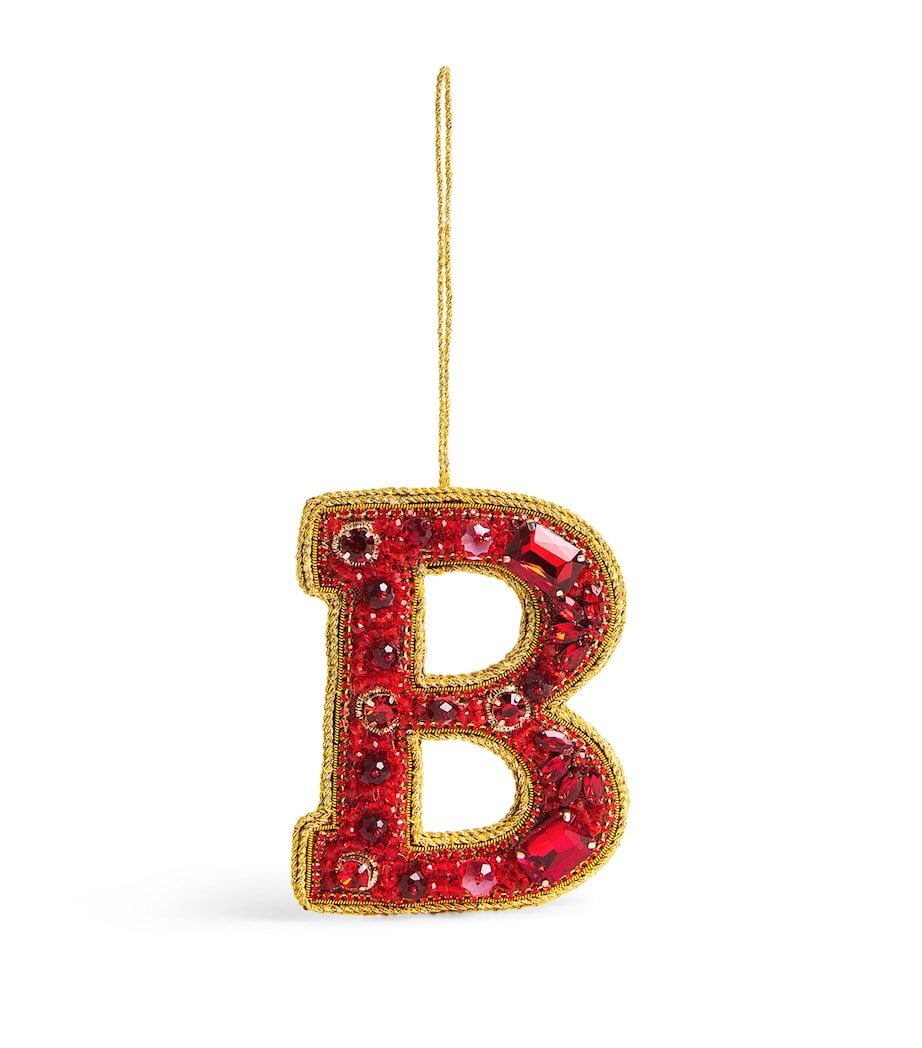 Embellished B Tree Decoration RED Image 1