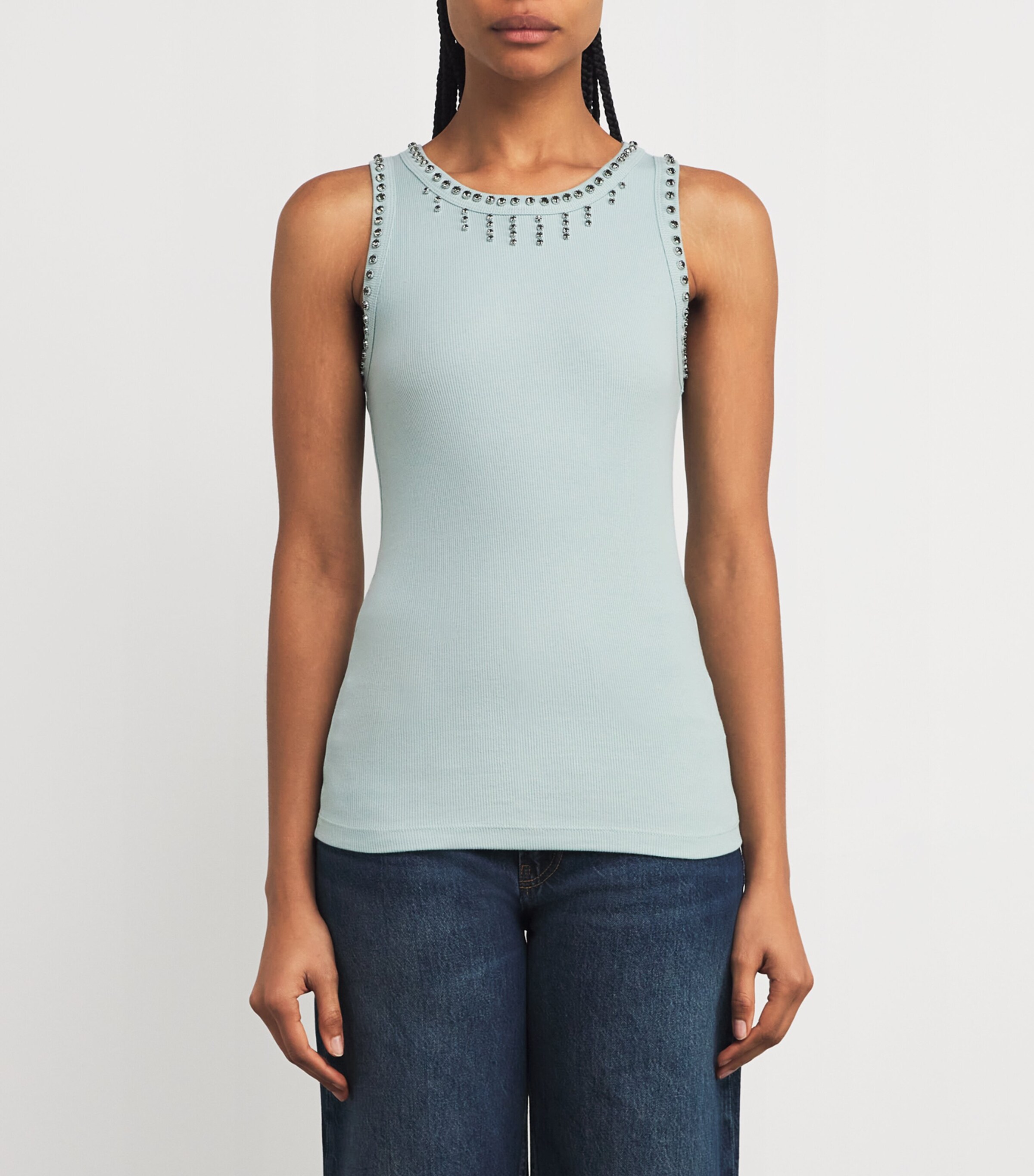 Cotton Crystal Tank Top MINT Image 3